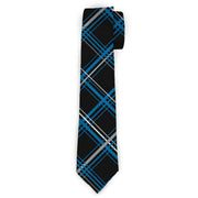 Necktie Standard - Plaid Black/Turquoise/Gray Neckties Buckle-Down