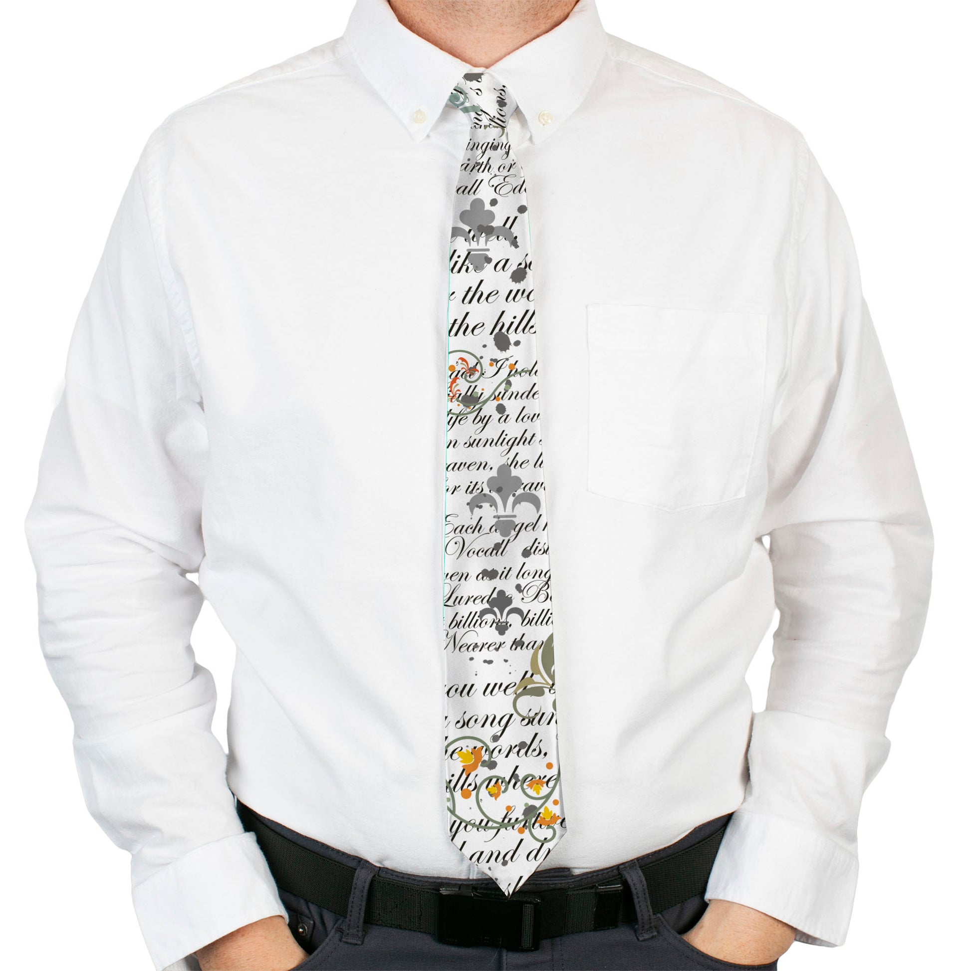 Buckle-Down Necktie - Poems Neckties Buckle-Down