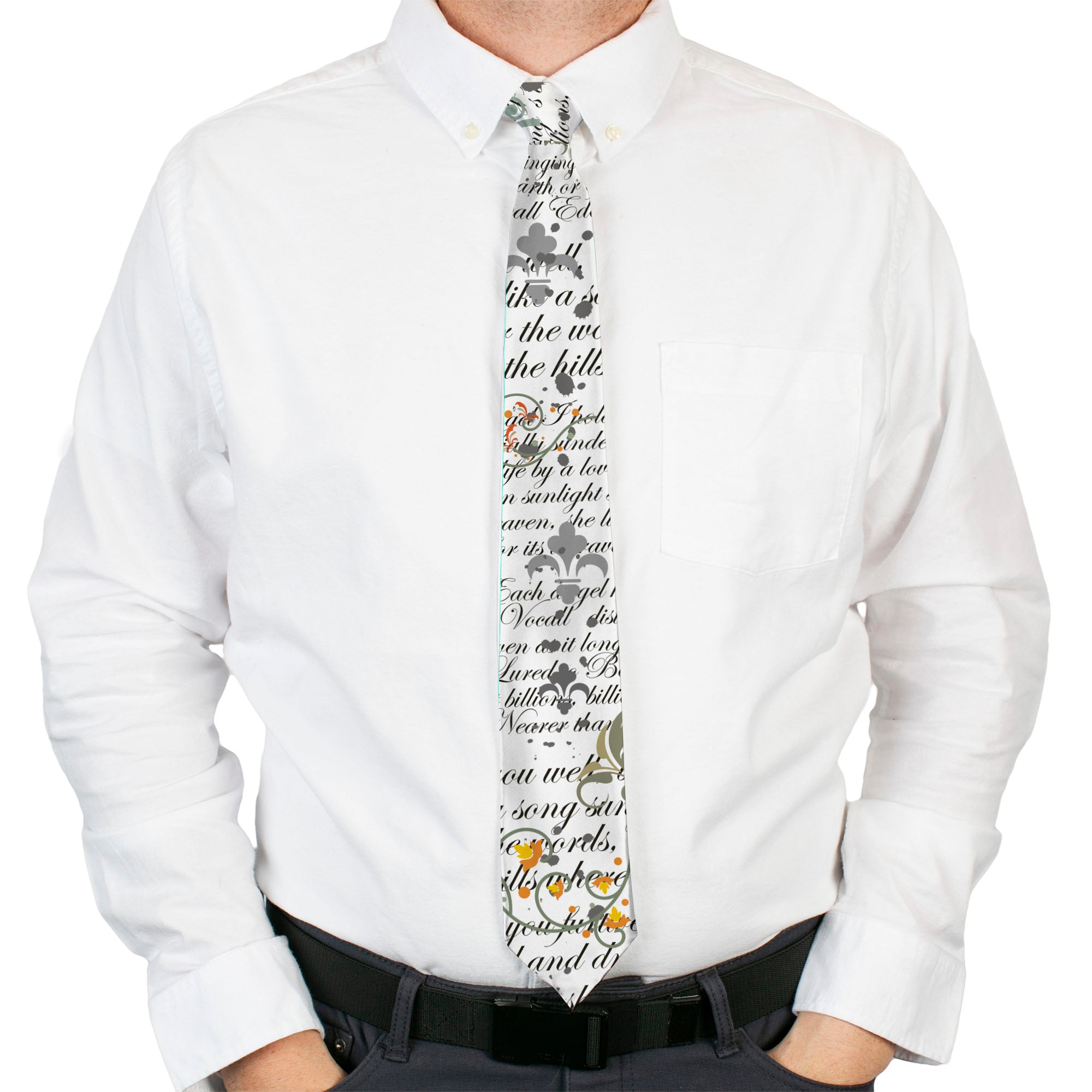 Buckle-Down Necktie - Poems Neckties Buckle-Down