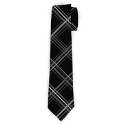 Necktie Standard - Plaid X Black/Gray Neckties Buckle-Down