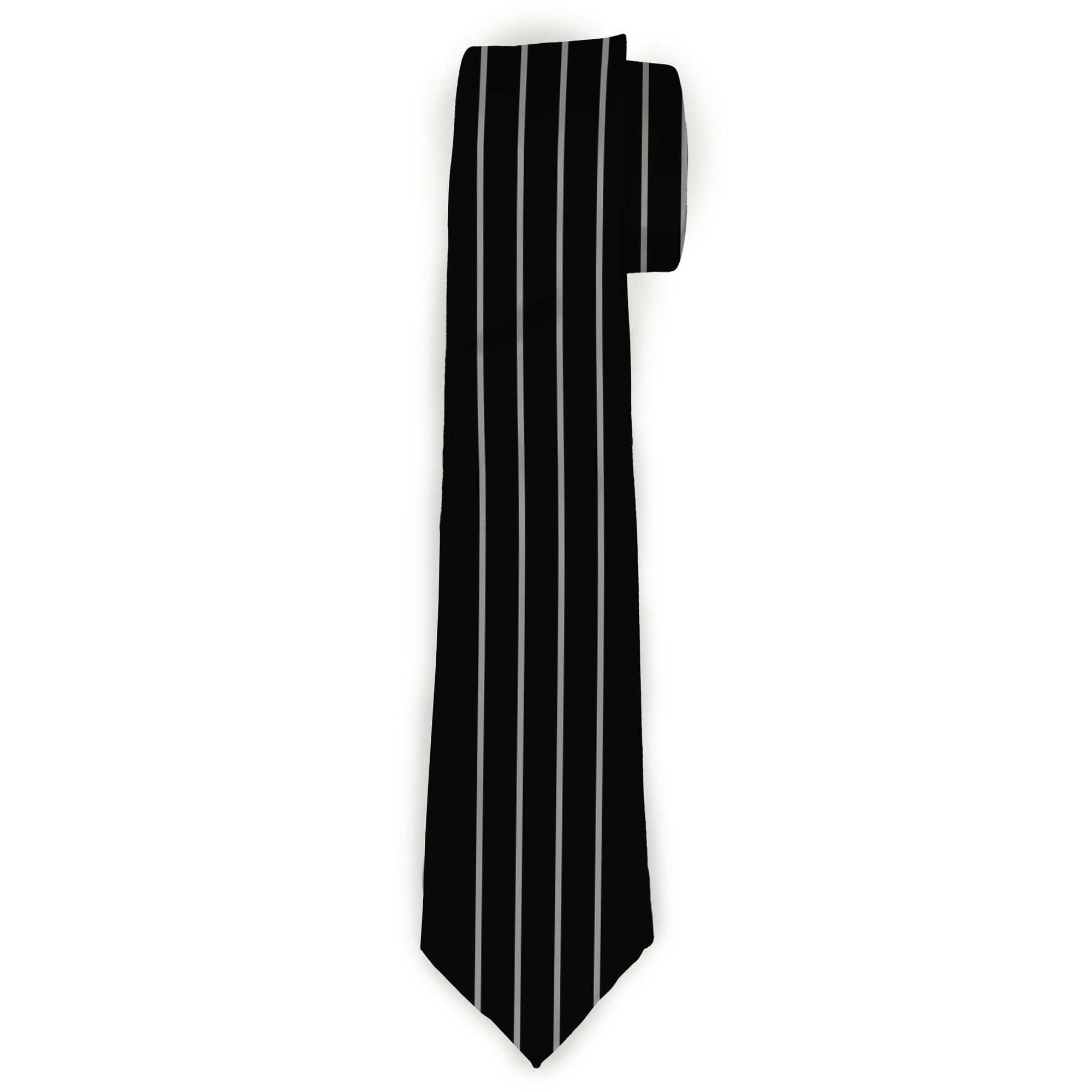 Necktie Standard - Pinstripes Black/Gray Neckties Buckle-Down