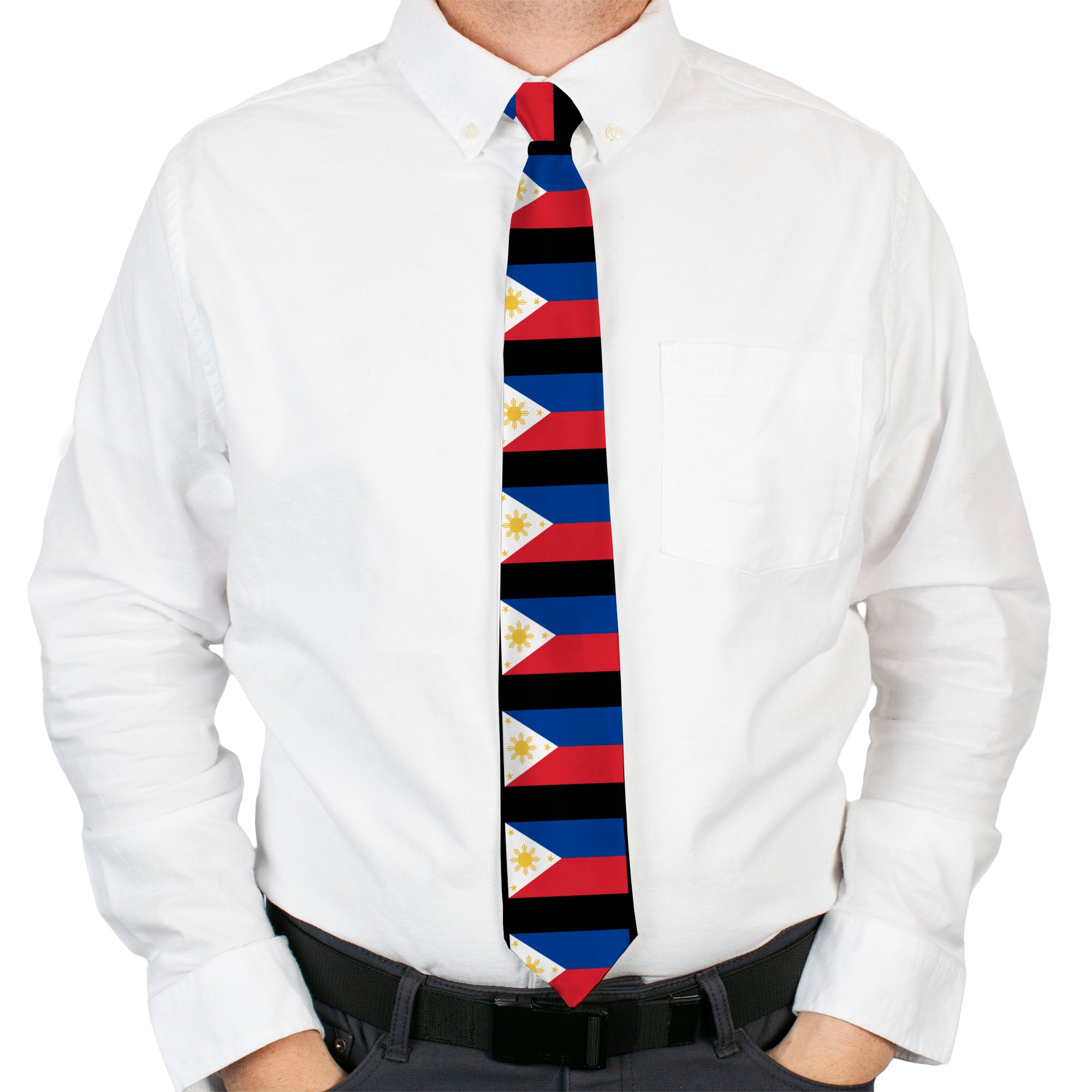 Buckle-Down Necktie - Philippines Flags Neckties Buckle-Down