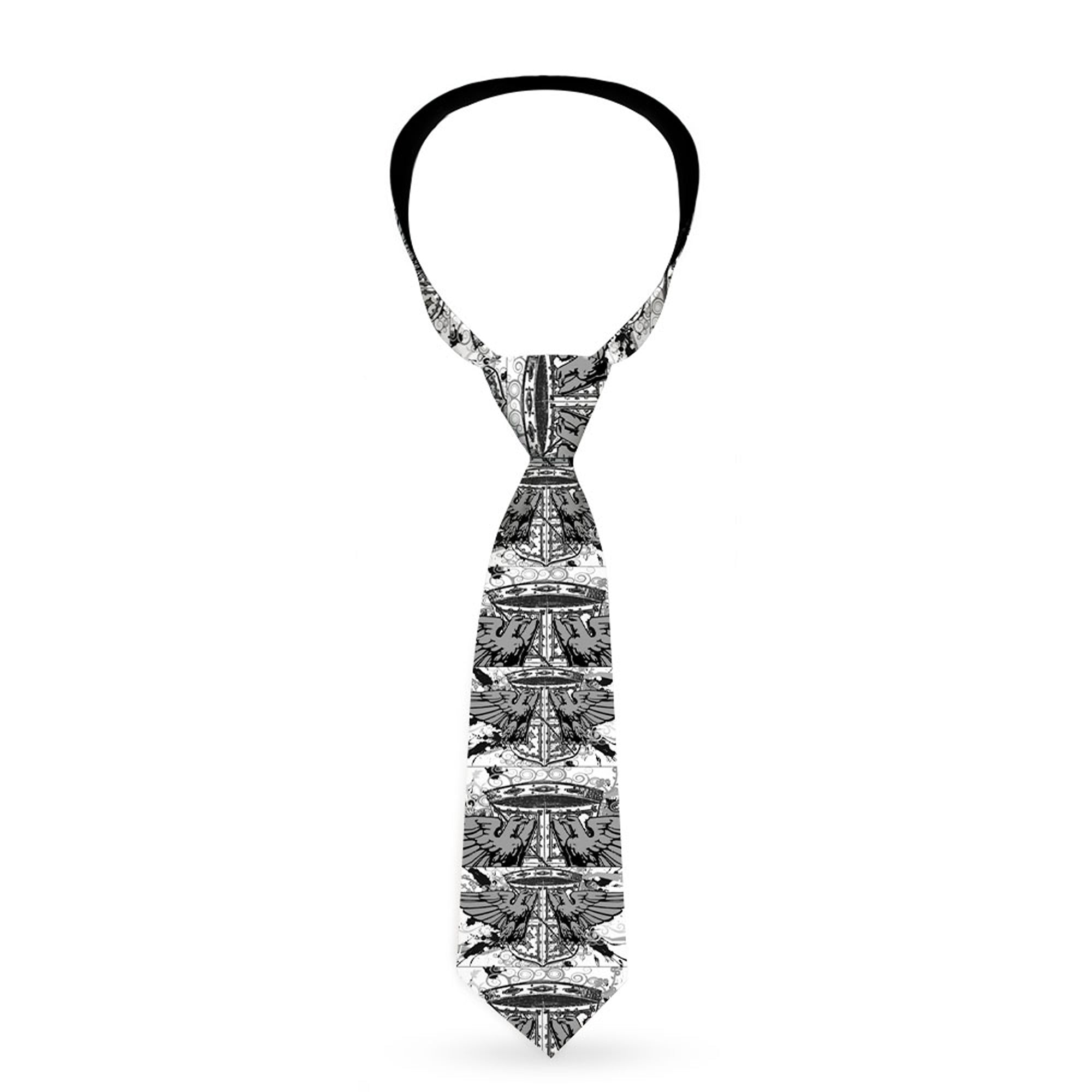 Buckle-Down Necktie - Phoenix Shield White Neckties Buckle-Down