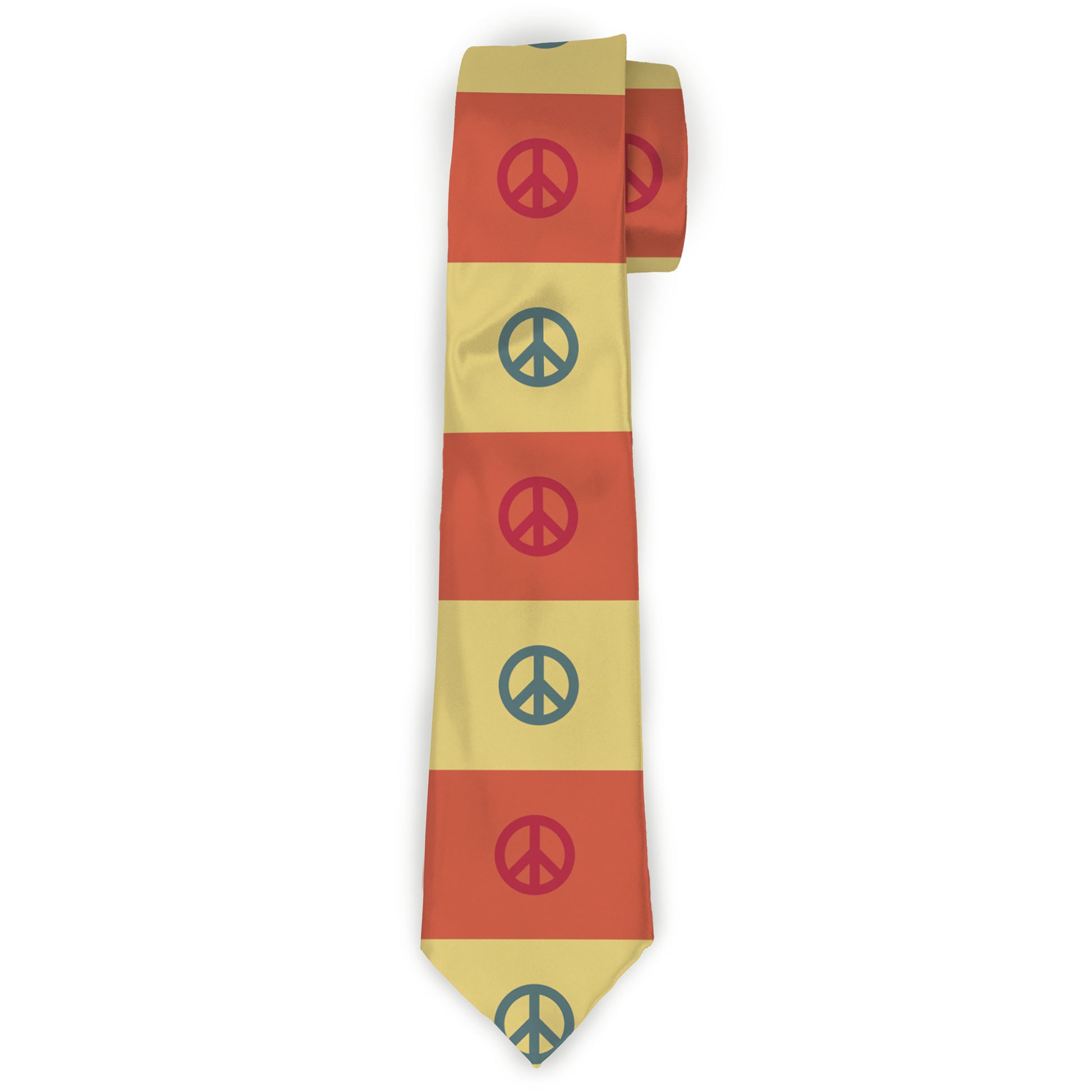 Buckle-Down Necktie - Peace Blocks Red/Yellow/Blue Neckties Buckle-Down