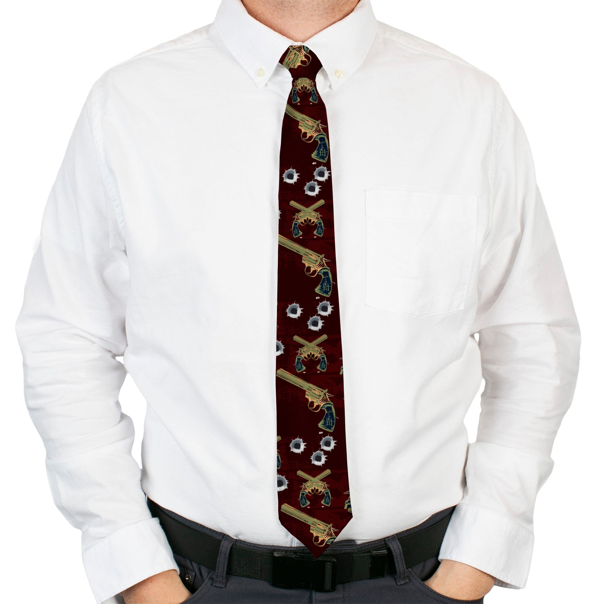Buckle-Down Necktie - Revolvers Purple/Green Neckties Buckle-Down