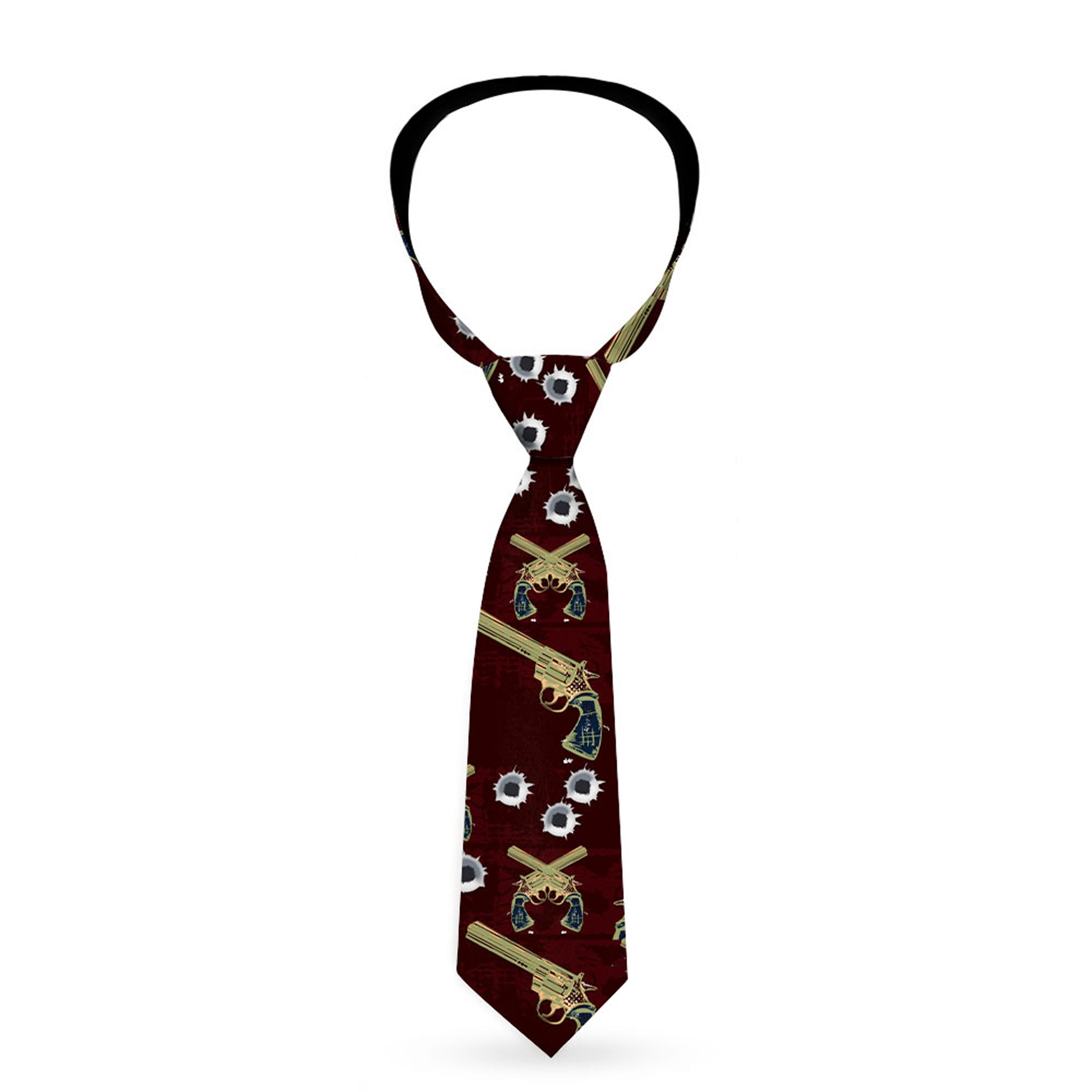 Buckle-Down Necktie - Revolvers Purple/Green Neckties Buckle-Down
