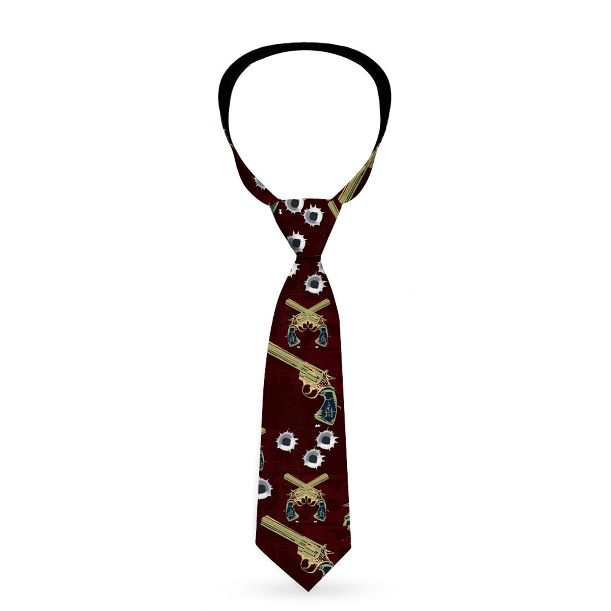 Buckle-Down Necktie - Revolvers Purple/Green Neckties Buckle-Down