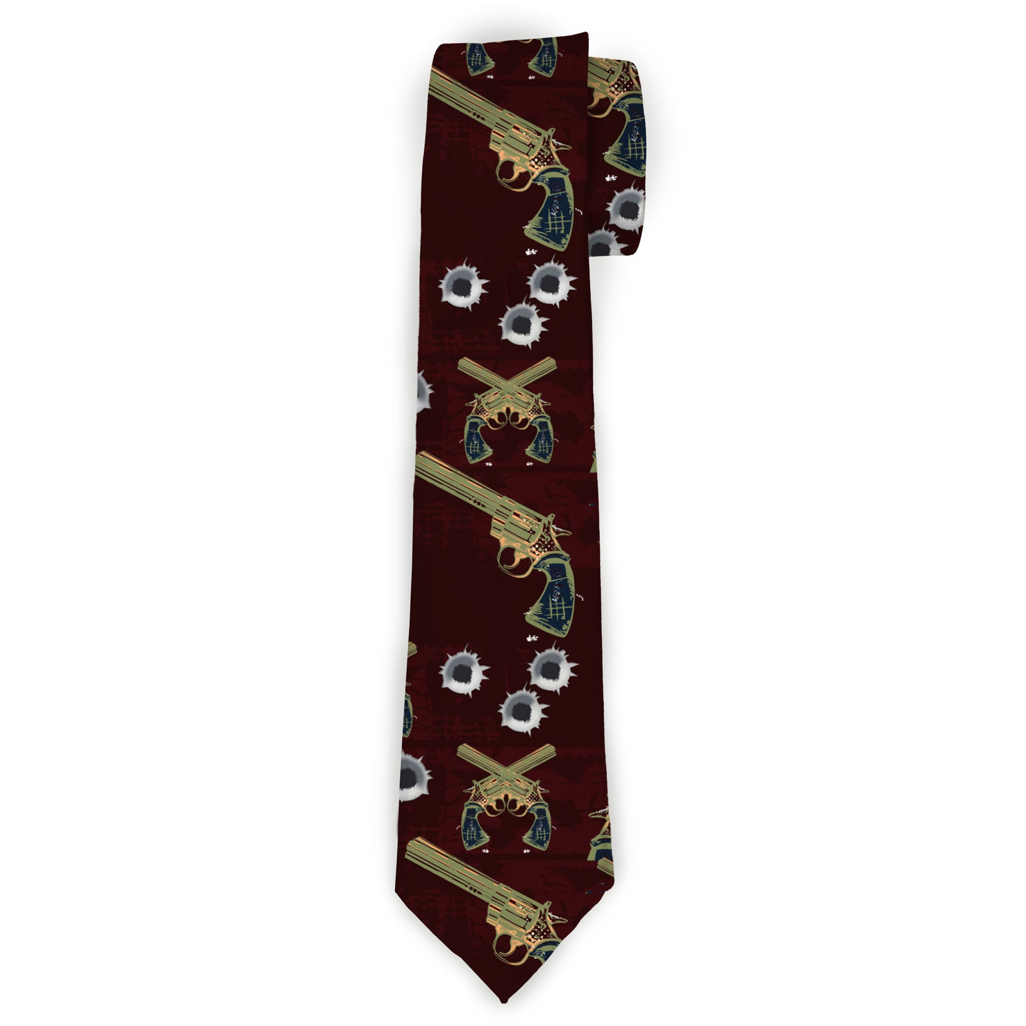 Buckle-Down Necktie - Revolvers Purple/Green Neckties Buckle-Down