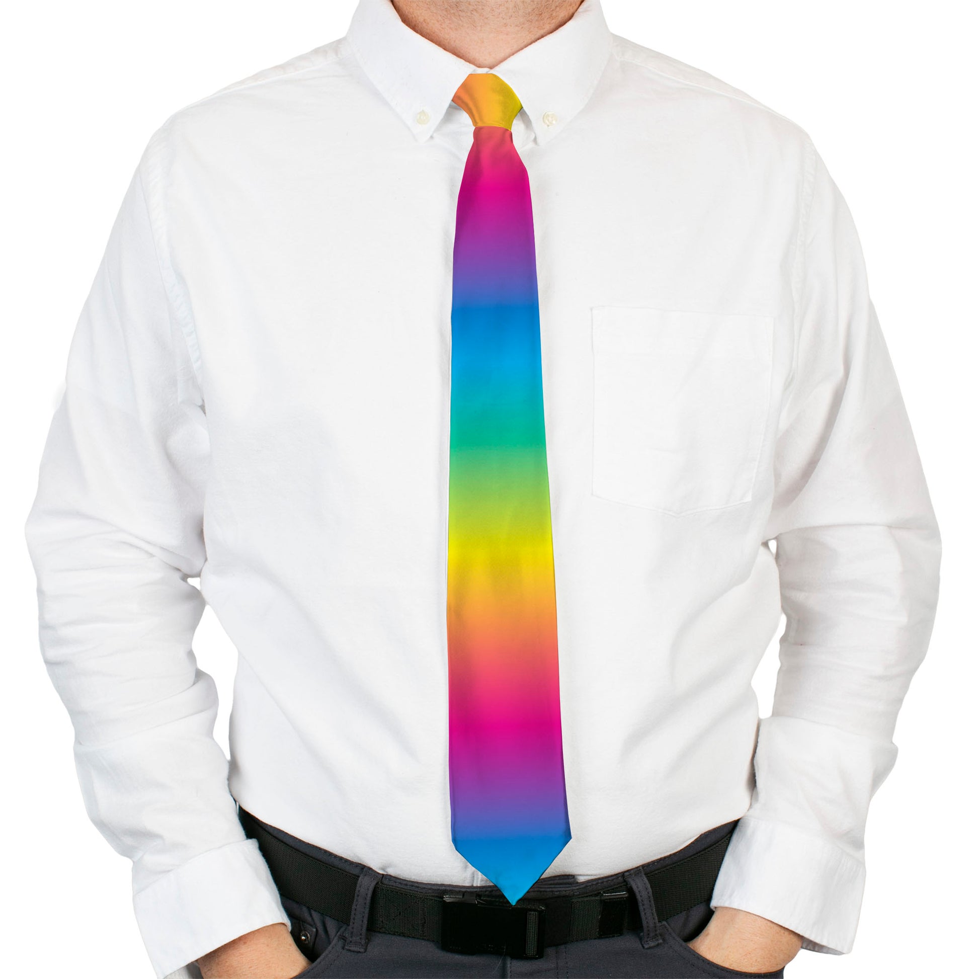 Buckle-Down Necktie - Rainbow Ombre Neckties Buckle-Down
