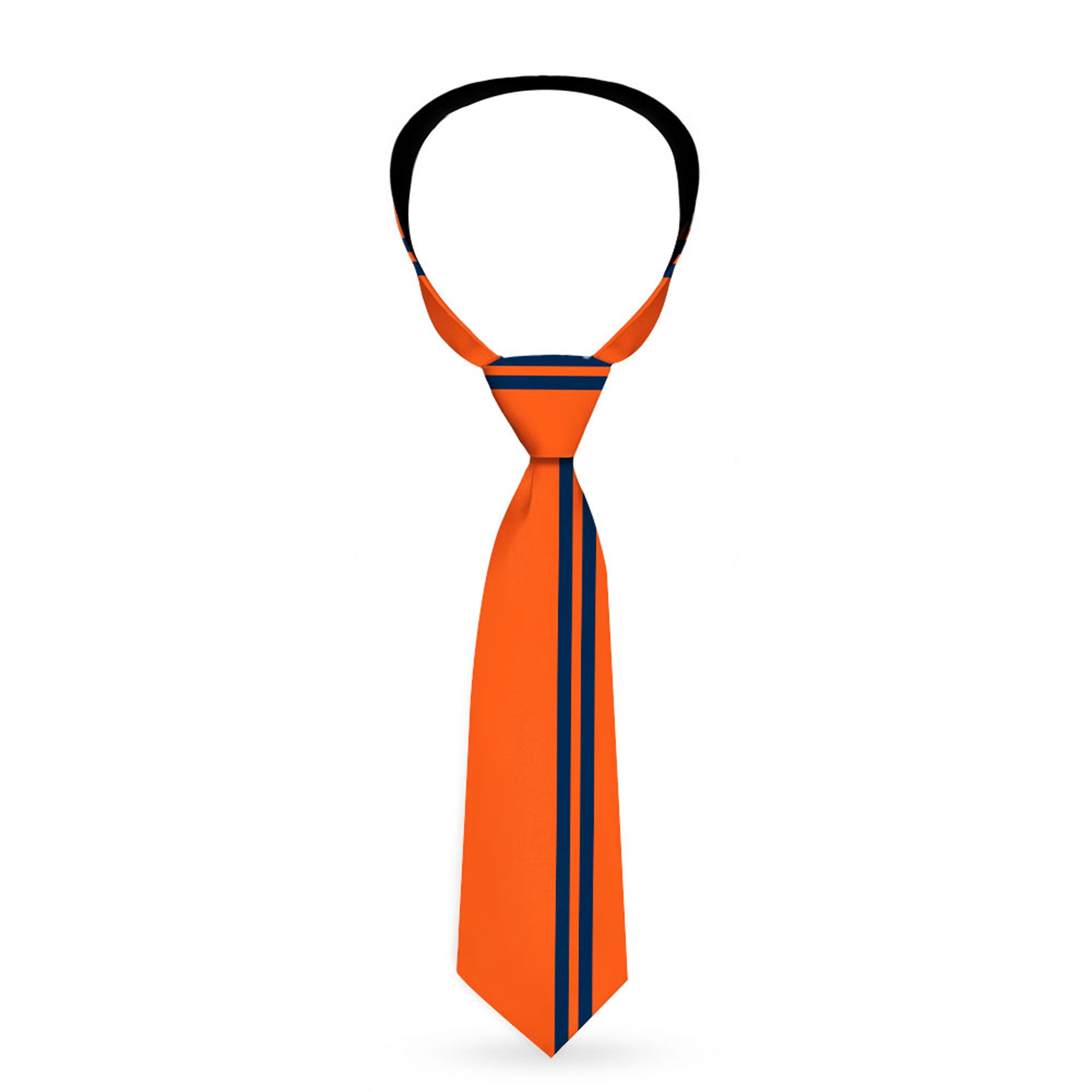Buckle-Down Necktie - Racing Stripe Orange/Navy Neckties Buckle-Down
