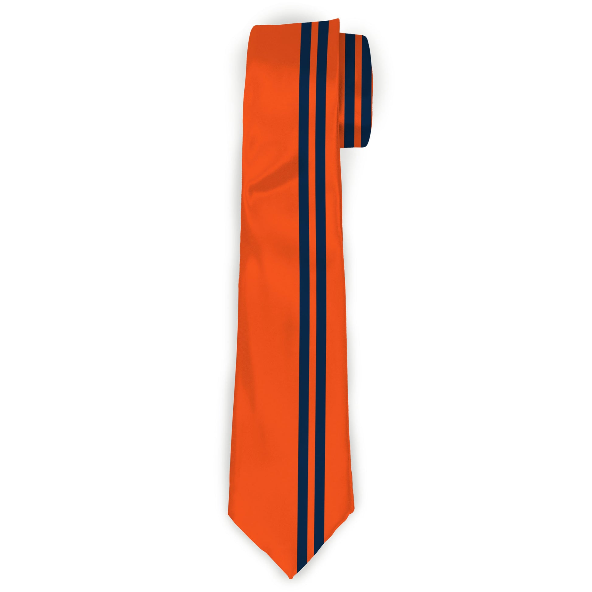Buckle-Down Necktie - Racing Stripe Orange/Navy Neckties Buckle-Down