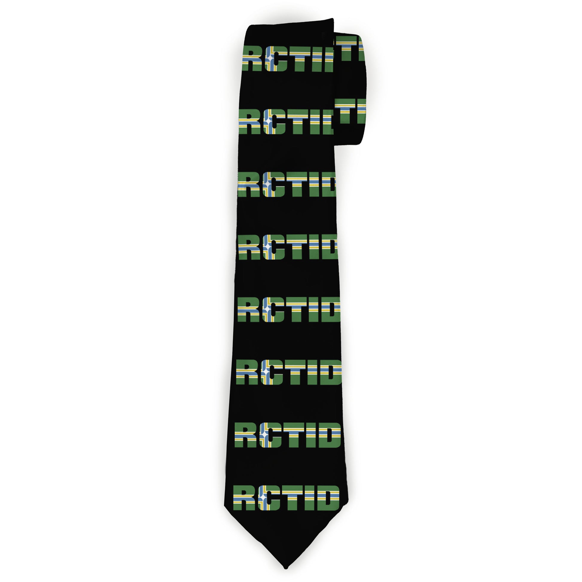 Buckle-Down Necktie - RCTID Black/Portland Flag Neckties Buckle-Down