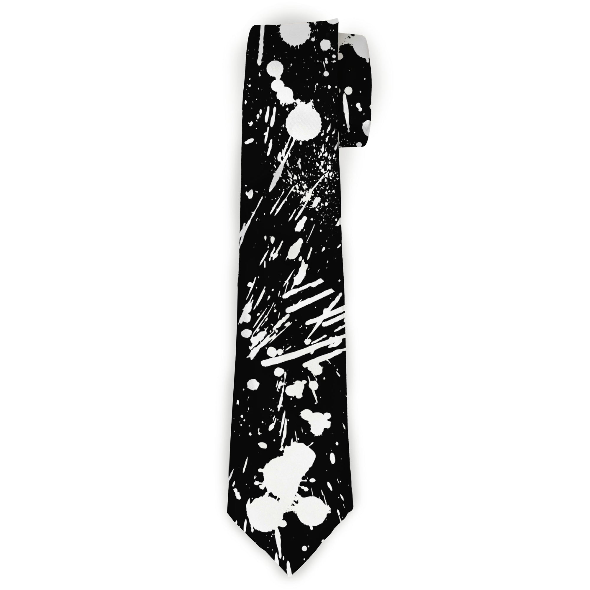 Buckle-Down Necktie - Splatter Black/White Neckties Buckle-Down