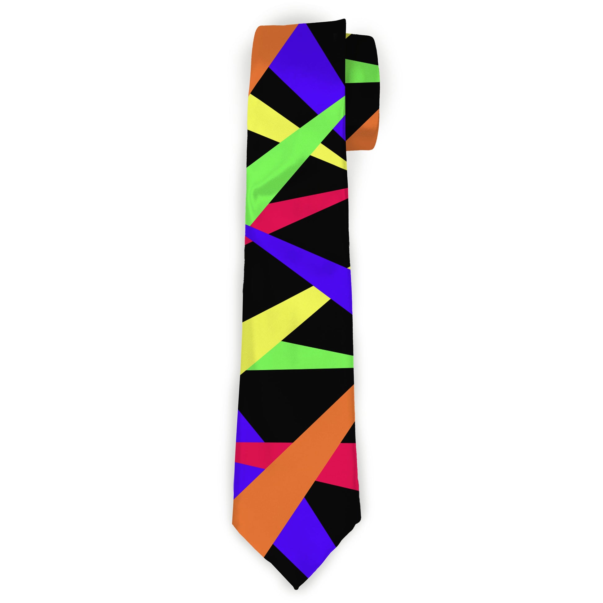 Buckle-Down Necktie - Spotlight Black/Multi Neon Neckties Buckle-Down
