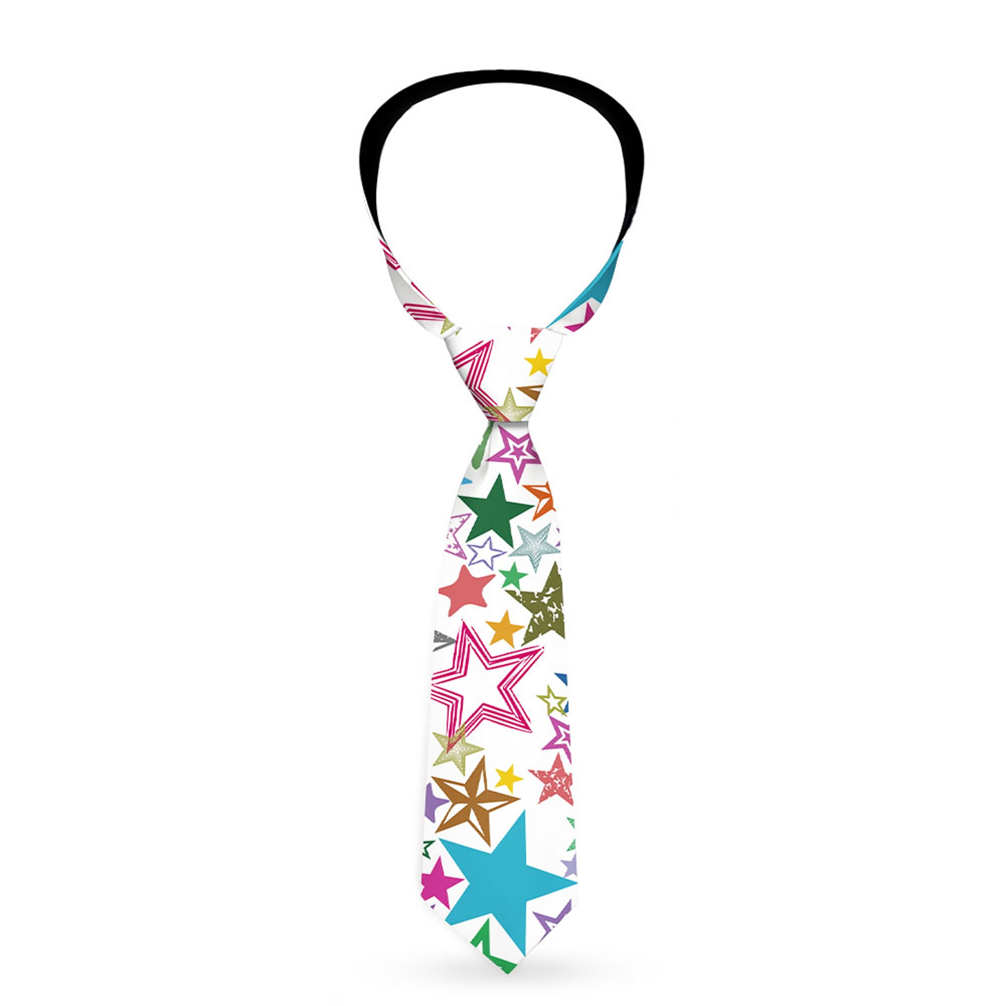 Buckle-Down Necktie - Stargazer White/Multi Color Neckties Buckle-Down