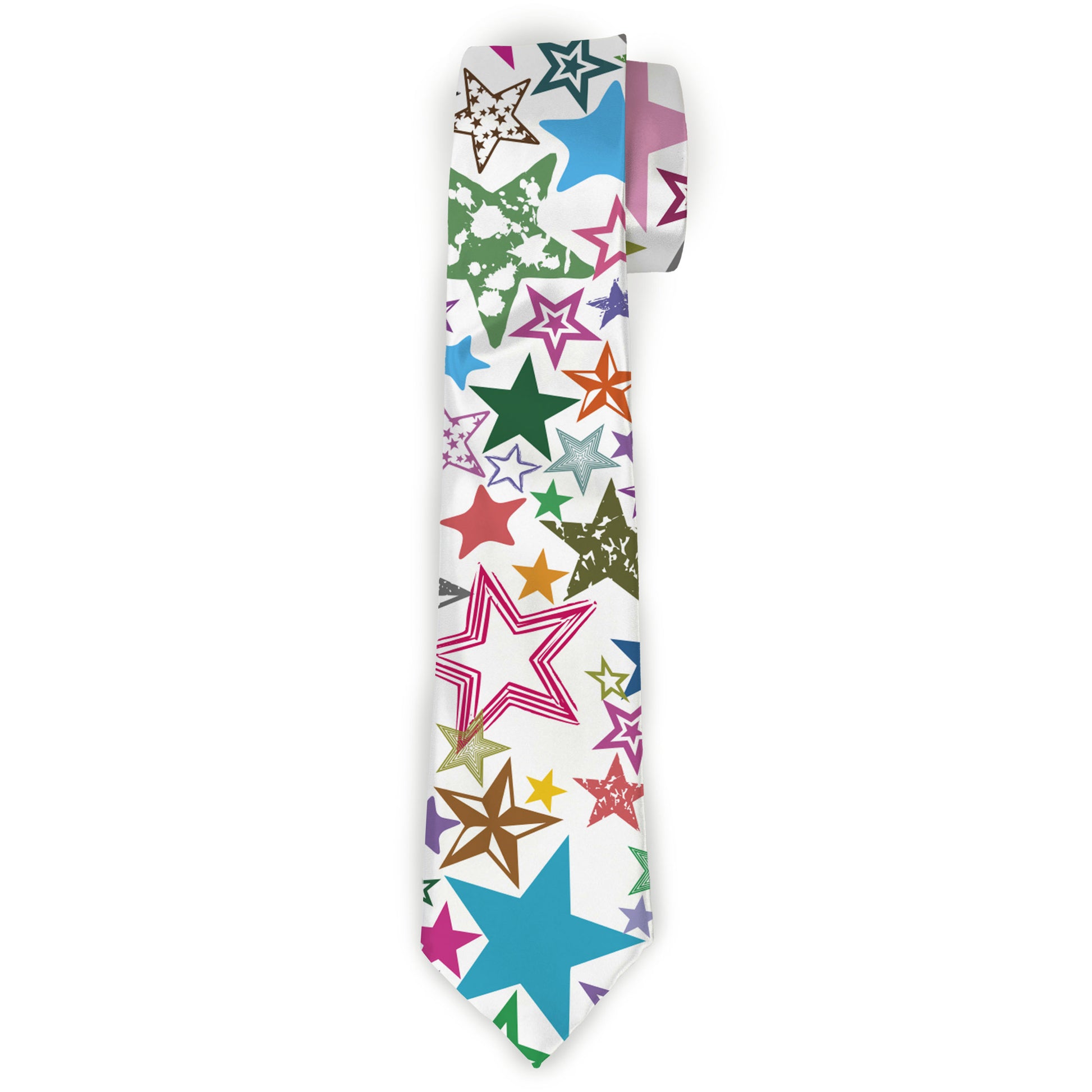 Buckle-Down Necktie - Stargazer White/Multi Color Neckties Buckle-Down