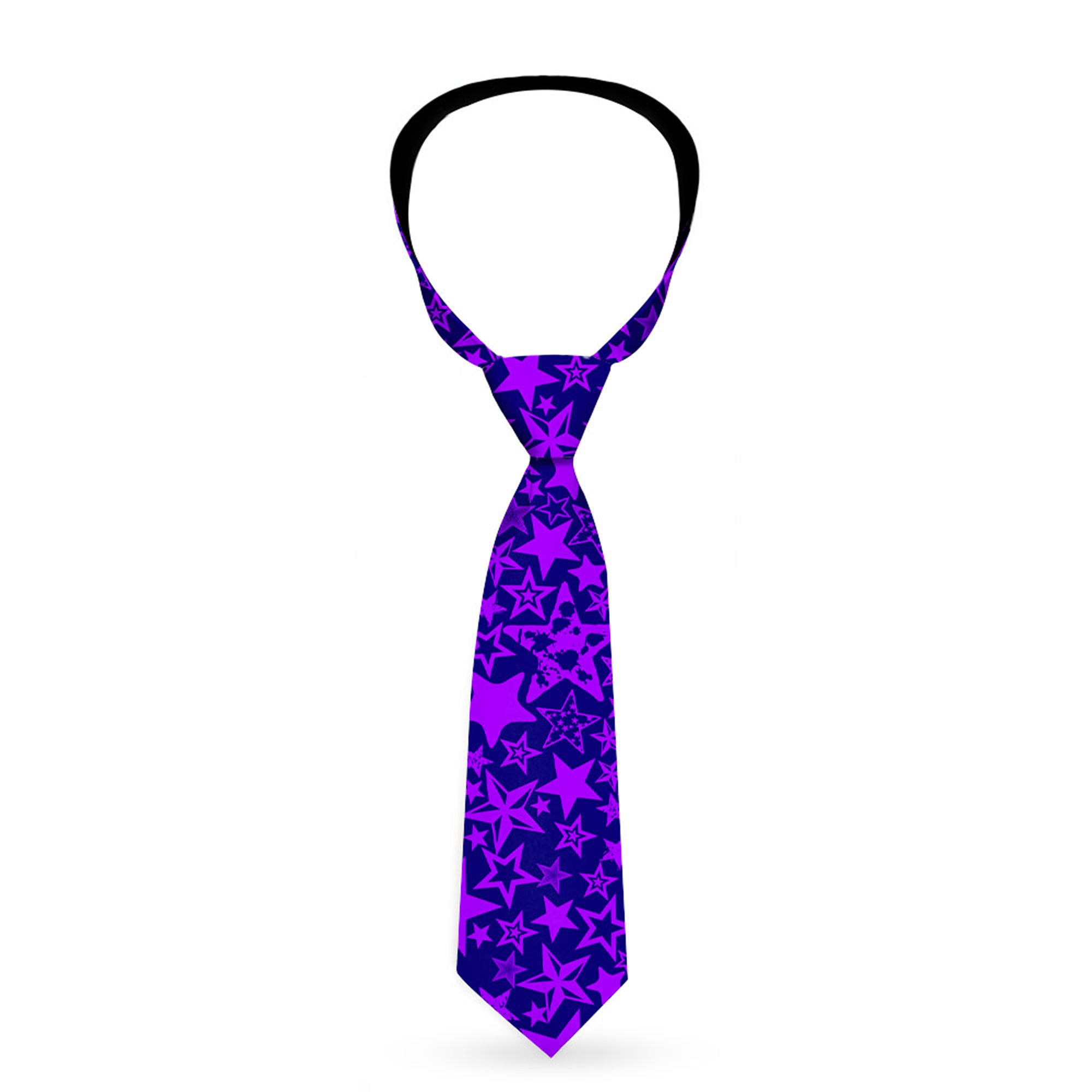 Buckle-Down Necktie - Stargazer Black/Purple Neckties Buckle-Down