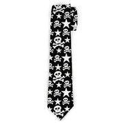 Buckle-Down Necktie - Skulls & Stars Black/White Neckties Buckle-Down