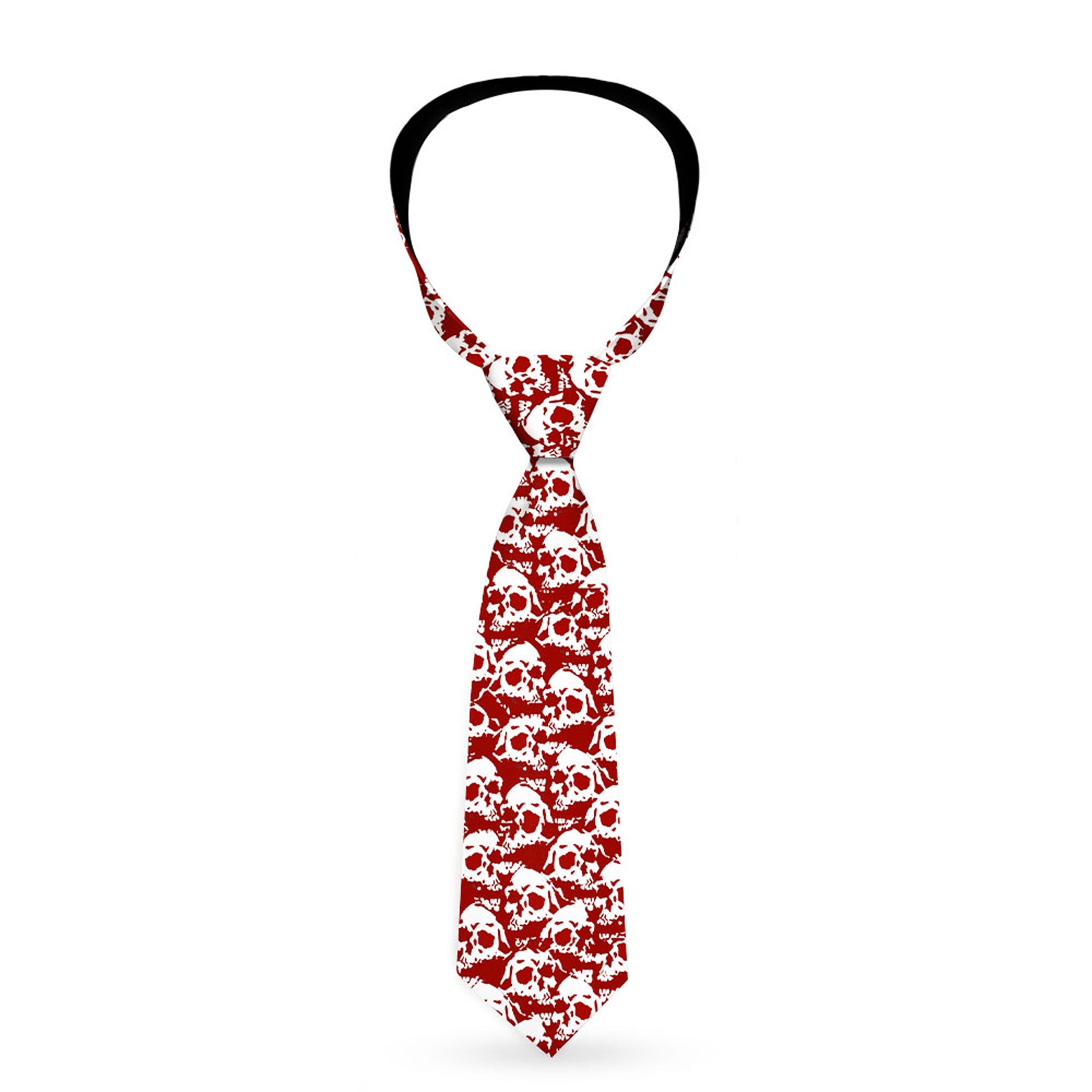Buckle-Down Necktie - Skull Yard Red/White Neckties Buckle-Down