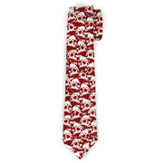 Buckle-Down Necktie - Skull Yard Red/White Neckties Buckle-Down
