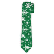 Buckle-Down Necktie - Snowflakes Green/White Neckties Buckle-Down
