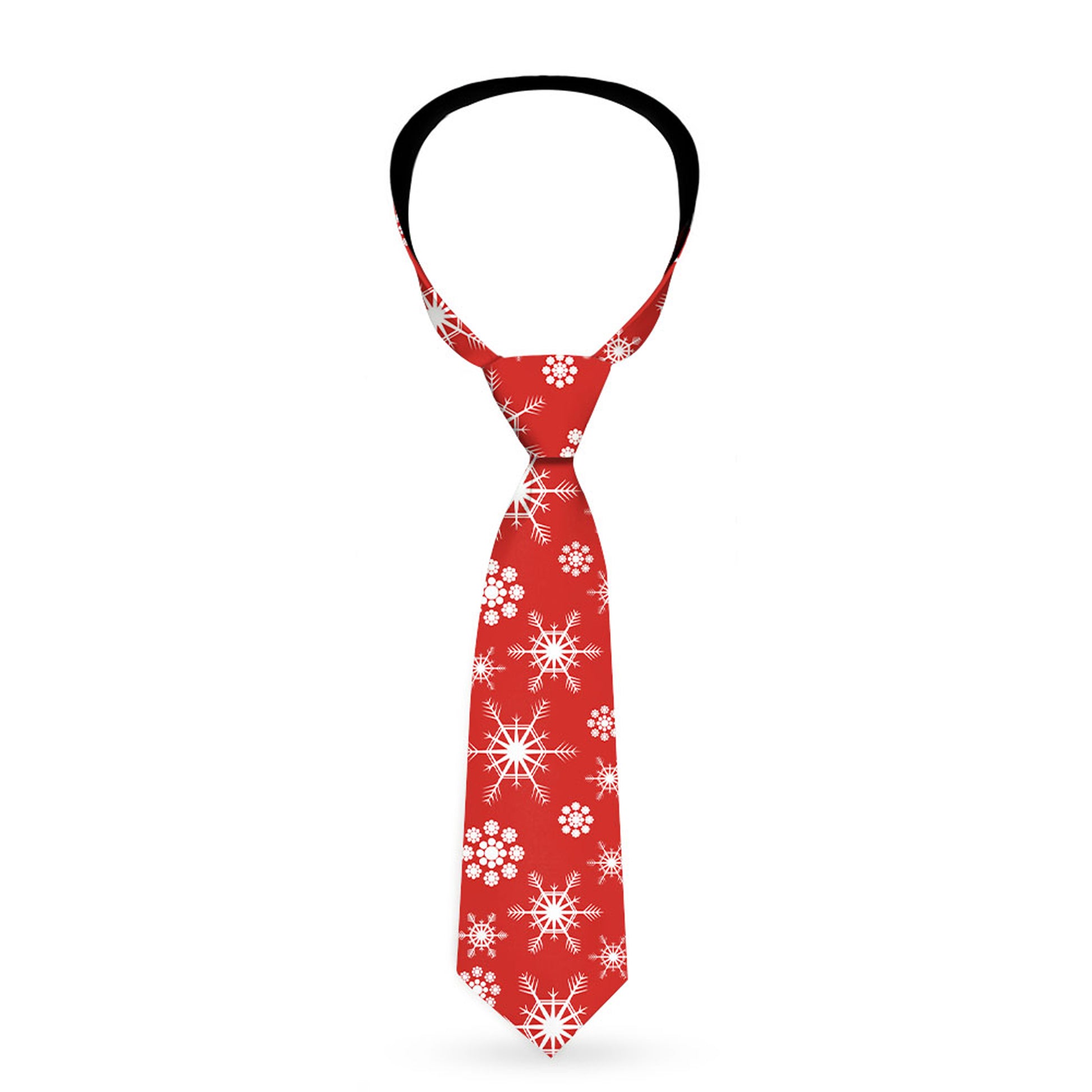 Buckle-Down Necktie - Snowflakes Red/White Neckties Buckle-Down