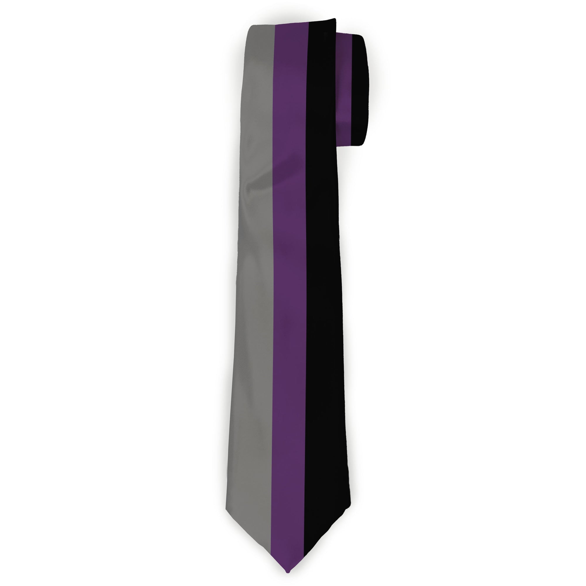 Buckle-Down Necktie - Stripes Black/Purple/Gray Neckties Buckle-Down