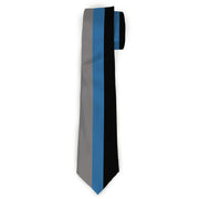 Necktie Standard - Stripes Black/Turquoise/Gray Neckties Buckle-Down