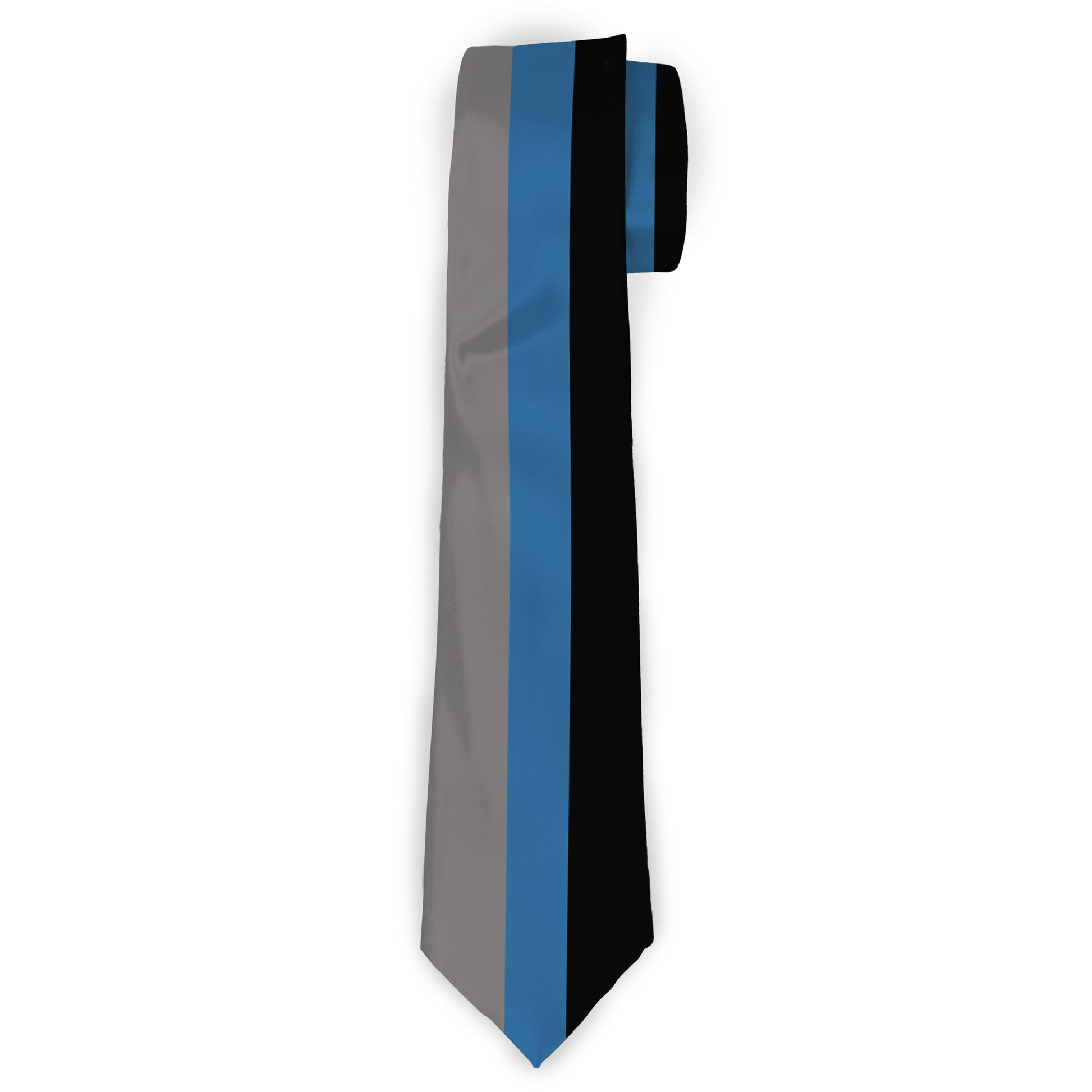 Necktie Standard - Stripes Black/Turquoise/Gray Neckties Buckle-Down