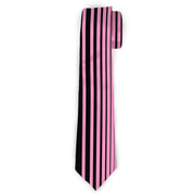 Buckle-Down Necktie - Stripe Transition Black/Pink Neckties Buckle-Down