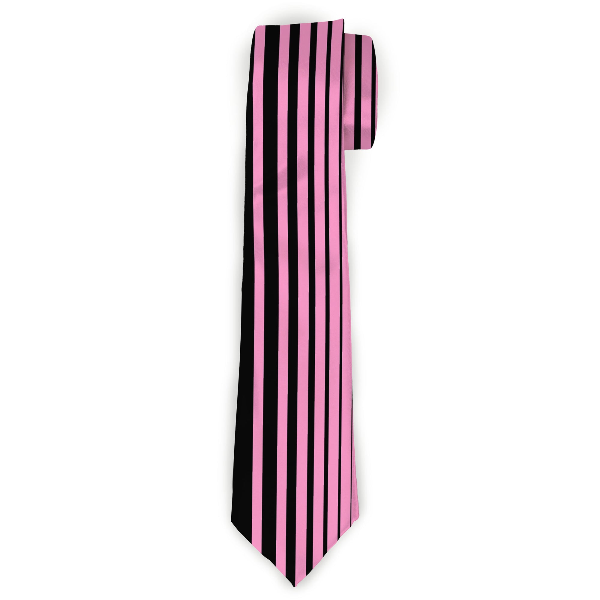 Buckle-Down Necktie - Stripe Transition Black/Pink Neckties Buckle-Down