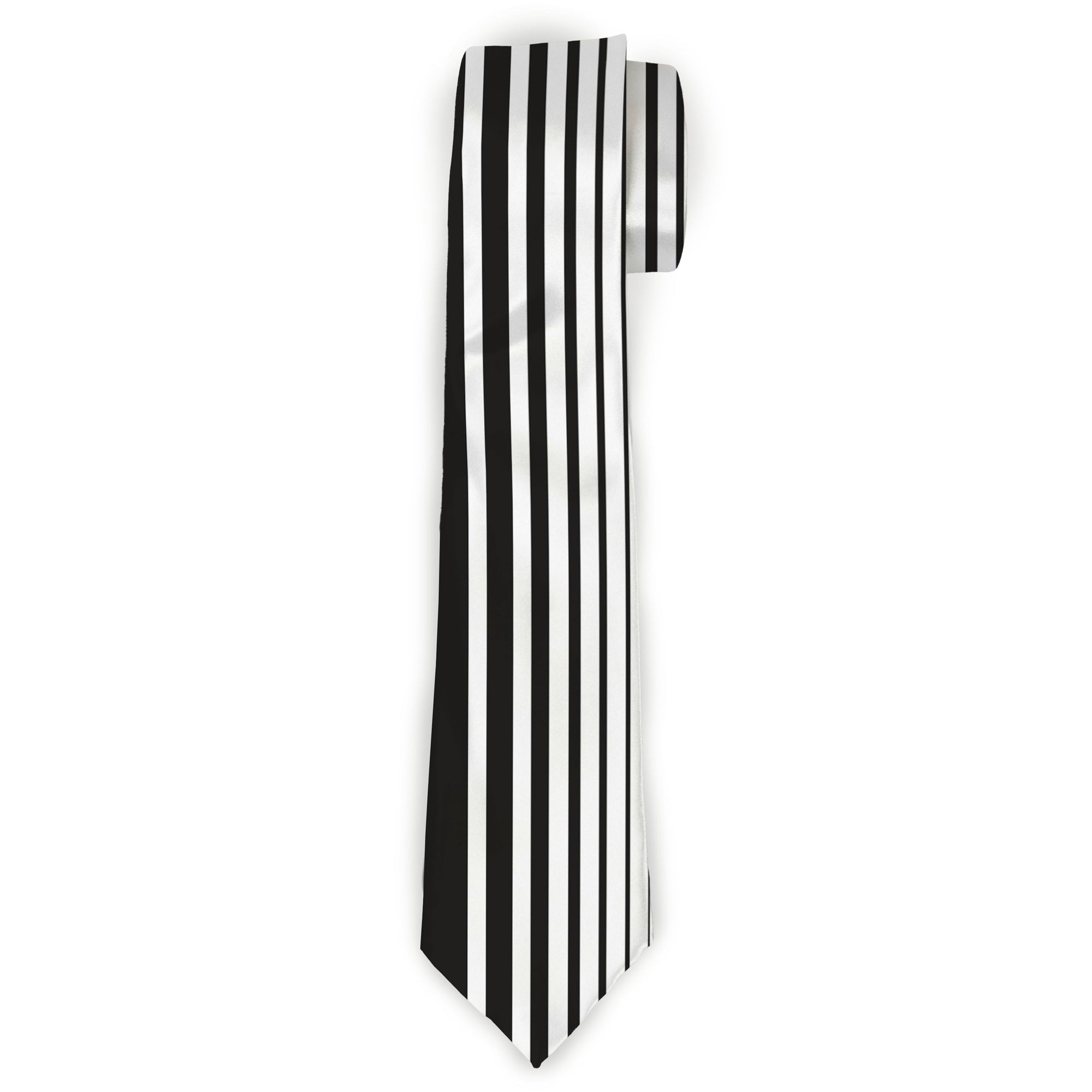 Buckle-Down Necktie - Stripe Transition Black/White Neckties Buckle-Down