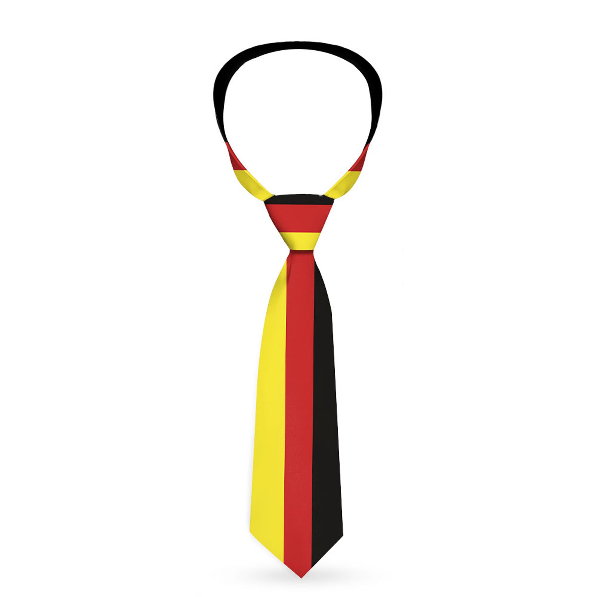 Buckle-Down Necktie - Stripes Black/Red/Yellow Neckties Buckle-Down