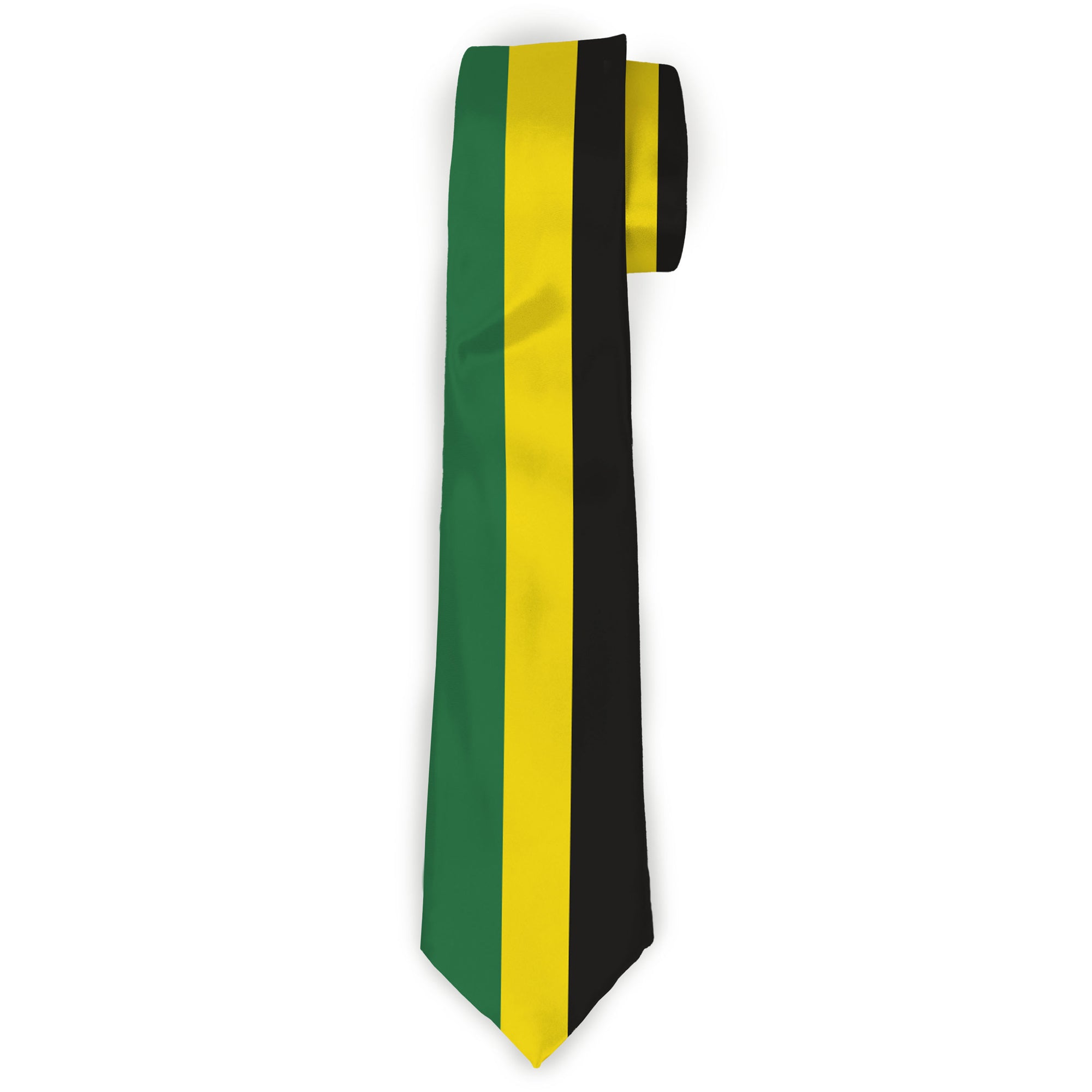 Buckle-Down Necktie - Stripes Black/Yellow/Green Neckties Buckle-Down
