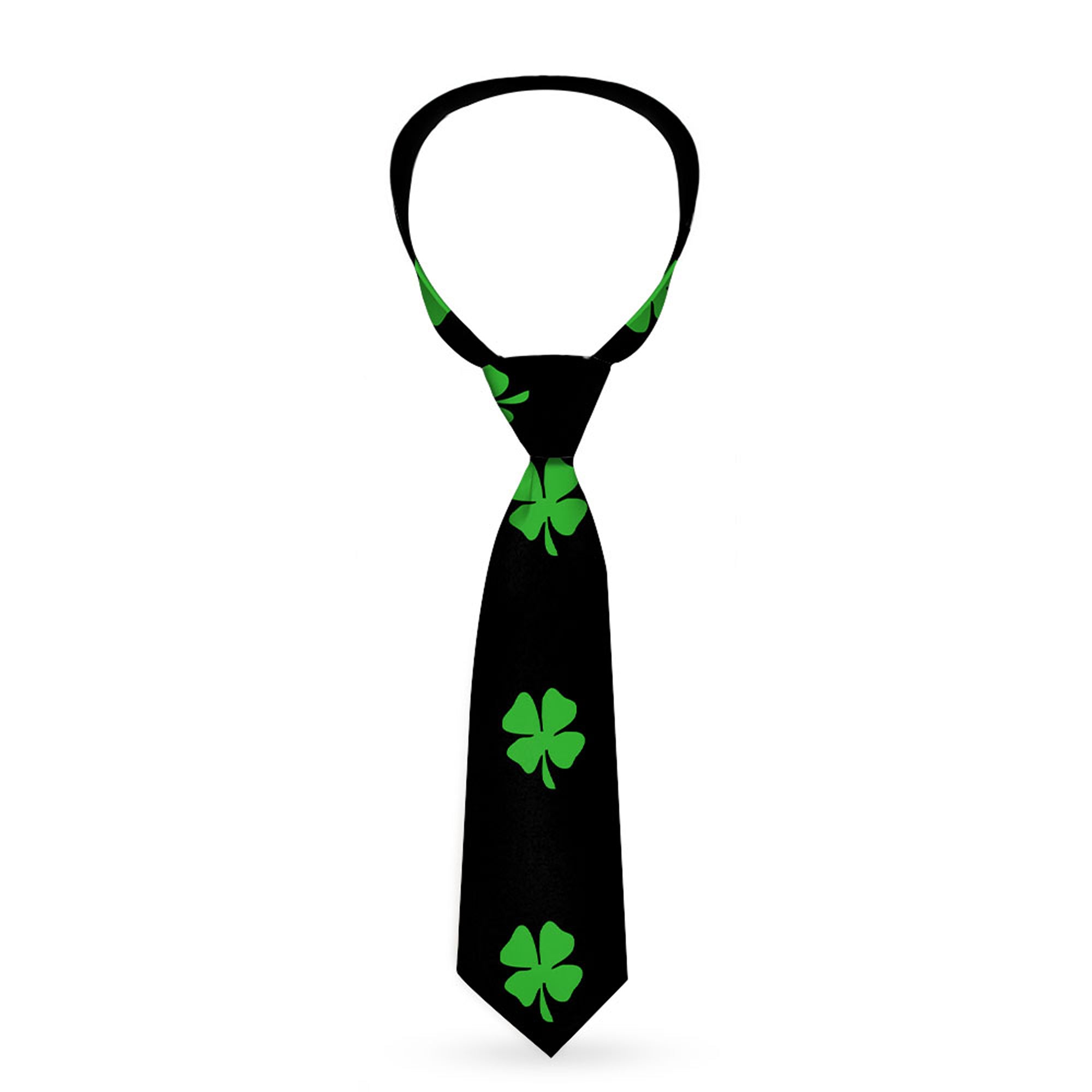 Buckle-Down Necktie - St. Pat's Black/Green Neckties Buckle-Down