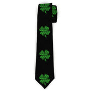 Buckle-Down Necktie - St. Pat's Black/Clovers Neckties Buckle-Down