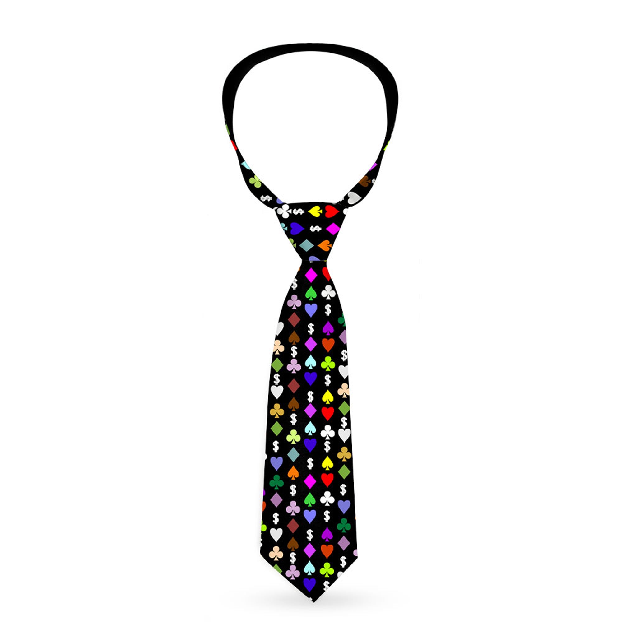 Buckle-Down Necktie - Suits $$$ Black/Multi Color Neckties Buckle-Down