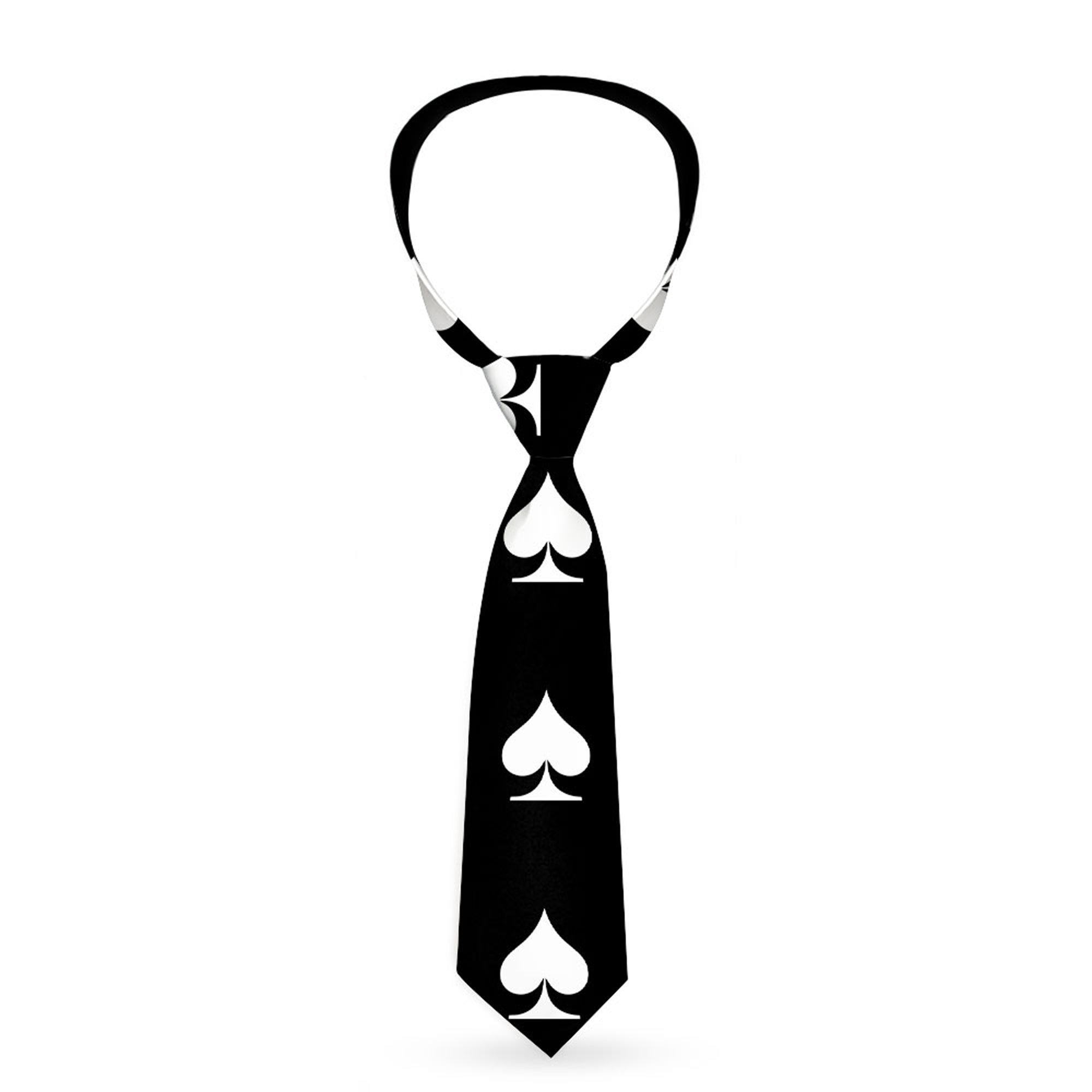 Buckle-Down Necktie - Spade Black/White Neckties Buckle-Down