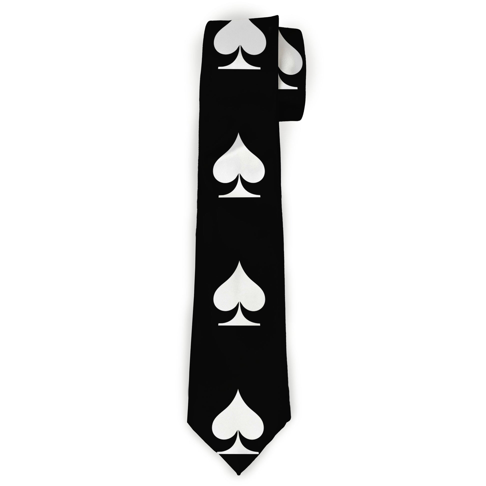 Buckle-Down Necktie - Spade Black/White Neckties Buckle-Down