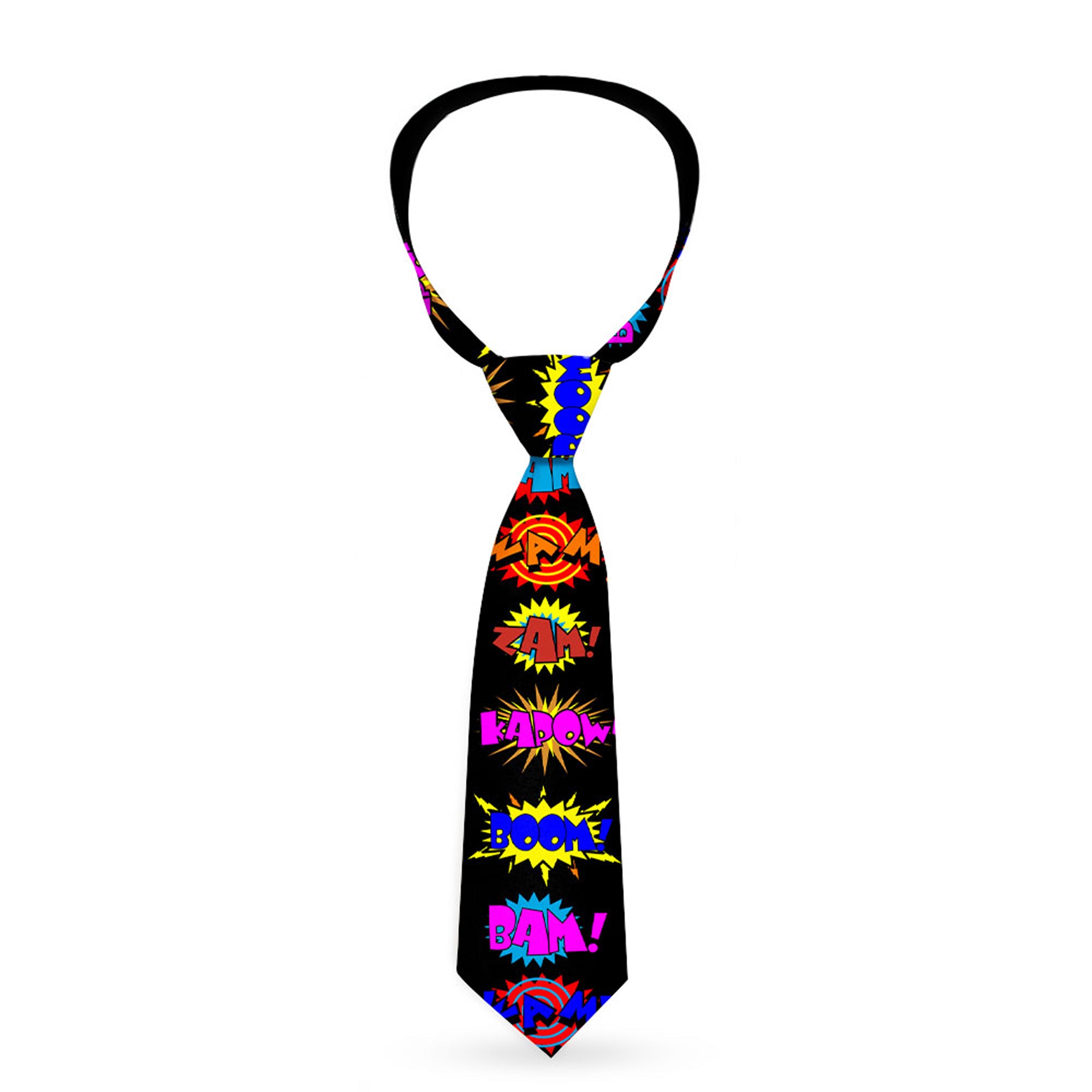 Buckle-Down Necktie - Sound Effects Black/Multi Color Neckties Buckle-Down