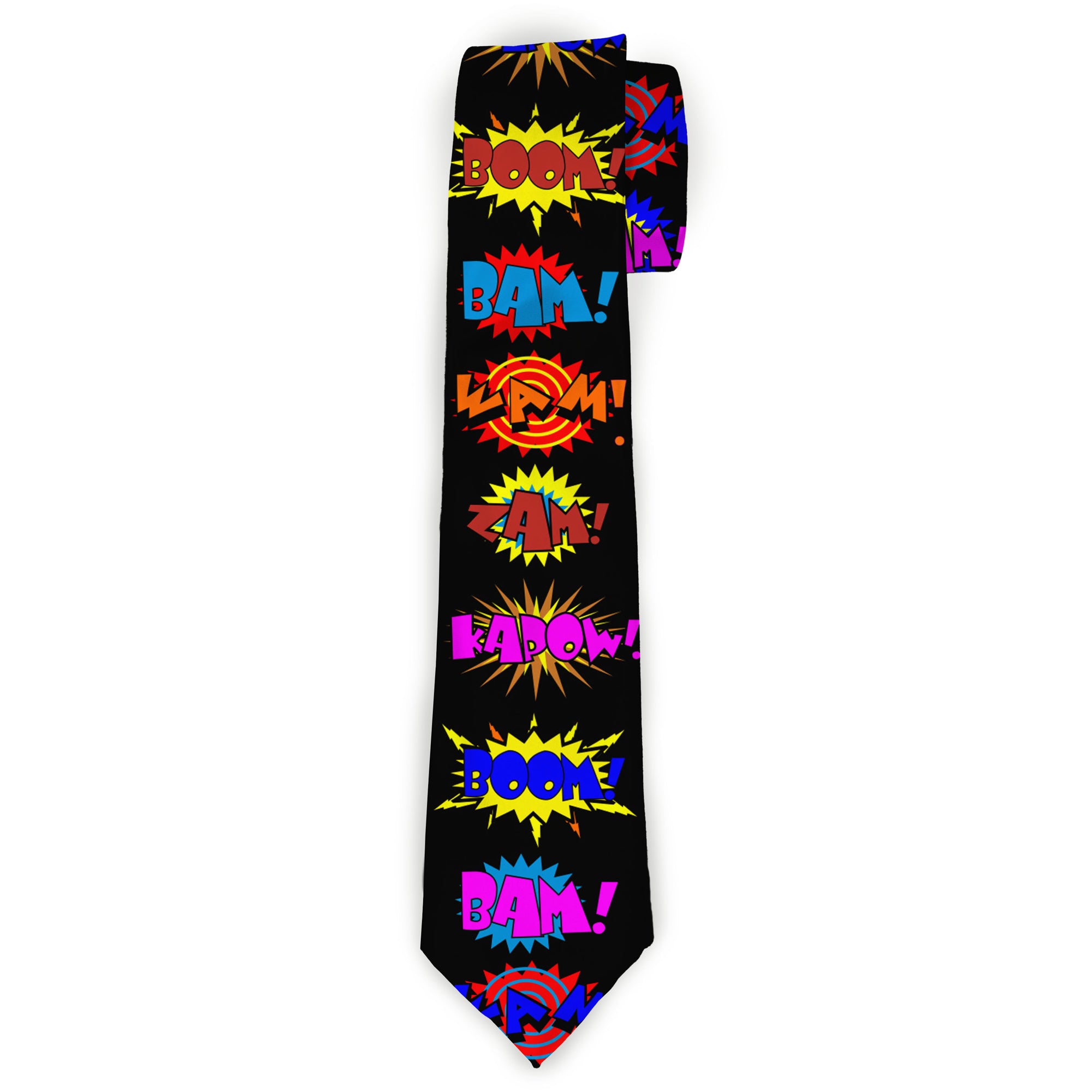 Buckle-Down Necktie - Sound Effects Black/Multi Color Neckties Buckle-Down
