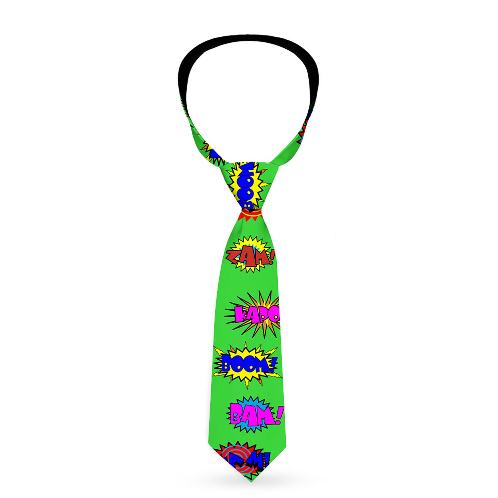 Buckle-Down Necktie - Sound Effects Green/Multi Color Neckties Buckle-Down