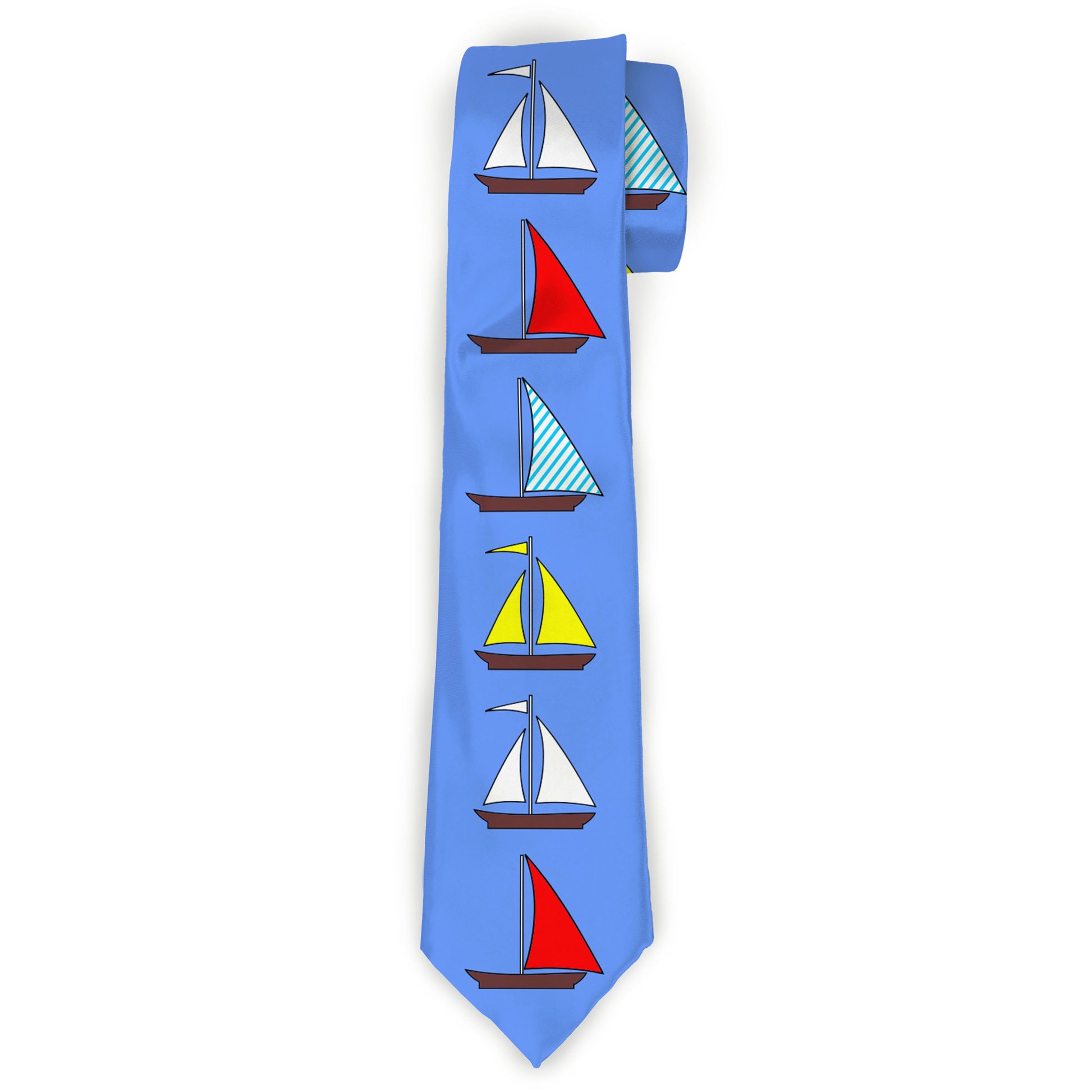Buckle-Down Necktie - Sailboats Blue Neckties Buckle-Down
