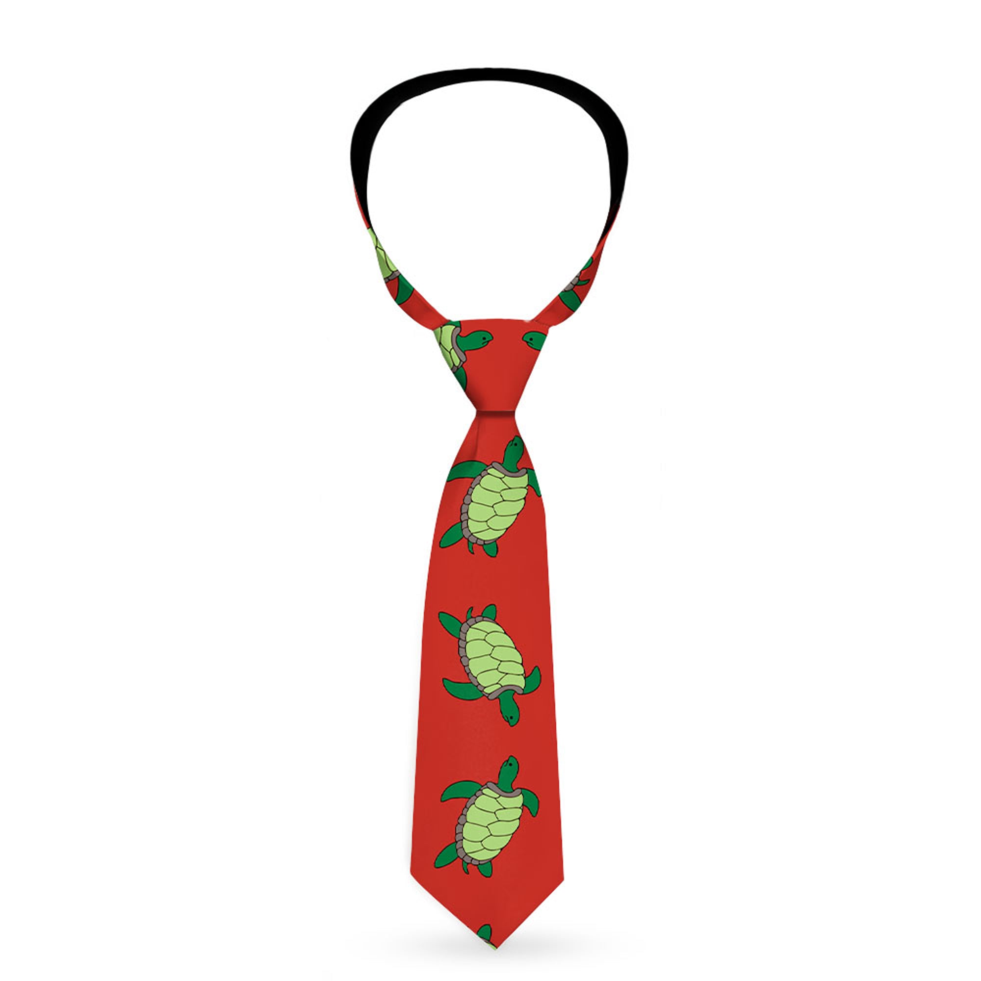 Buckle-Down Necktie - Sea Turtles Red/Green Neckties Buckle-Down