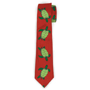 Buckle-Down Necktie - Sea Turtles Red/Green Neckties Buckle-Down