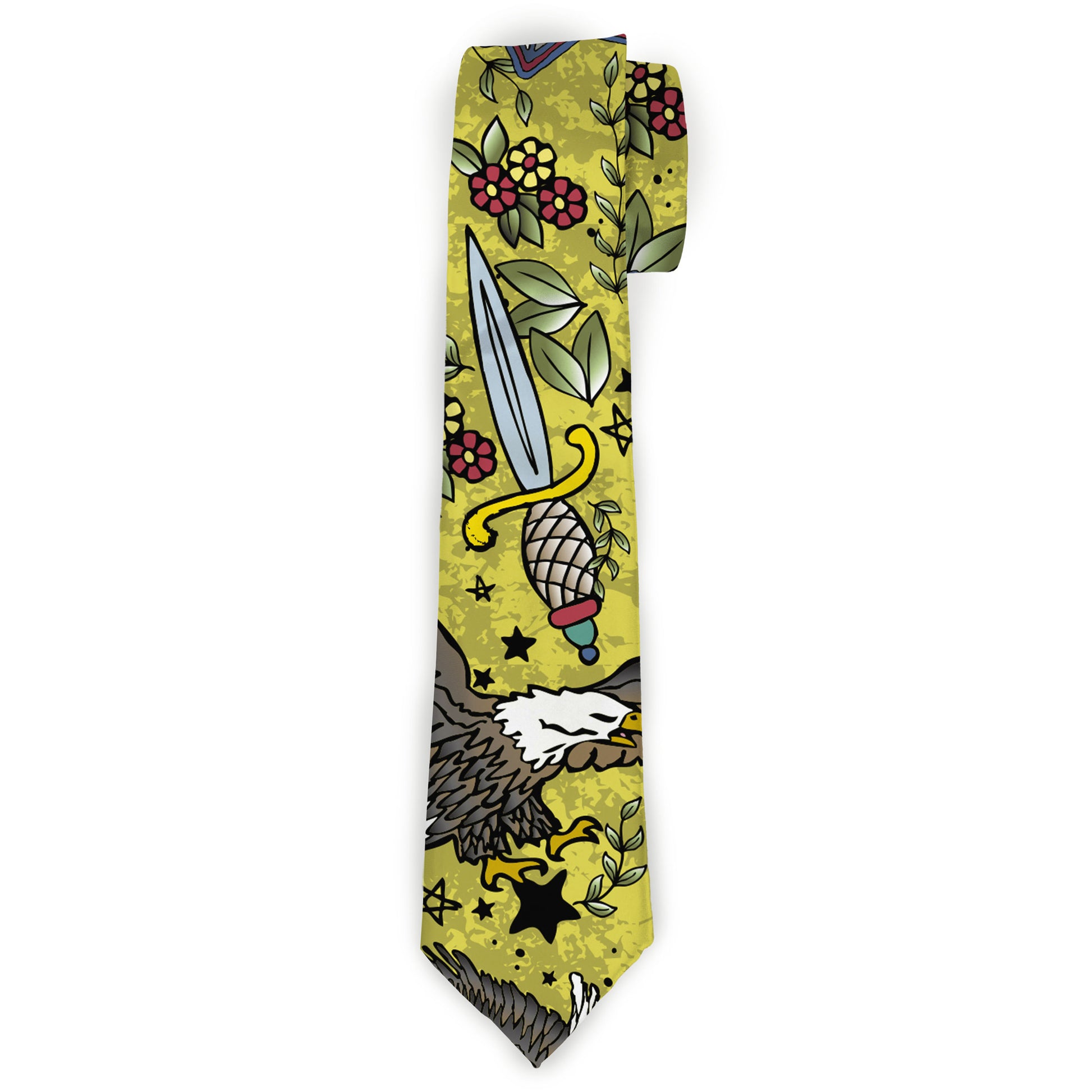 Buckle-Down Necktie - Truth and Justice C/U Yellow Neckties Buckle-Down