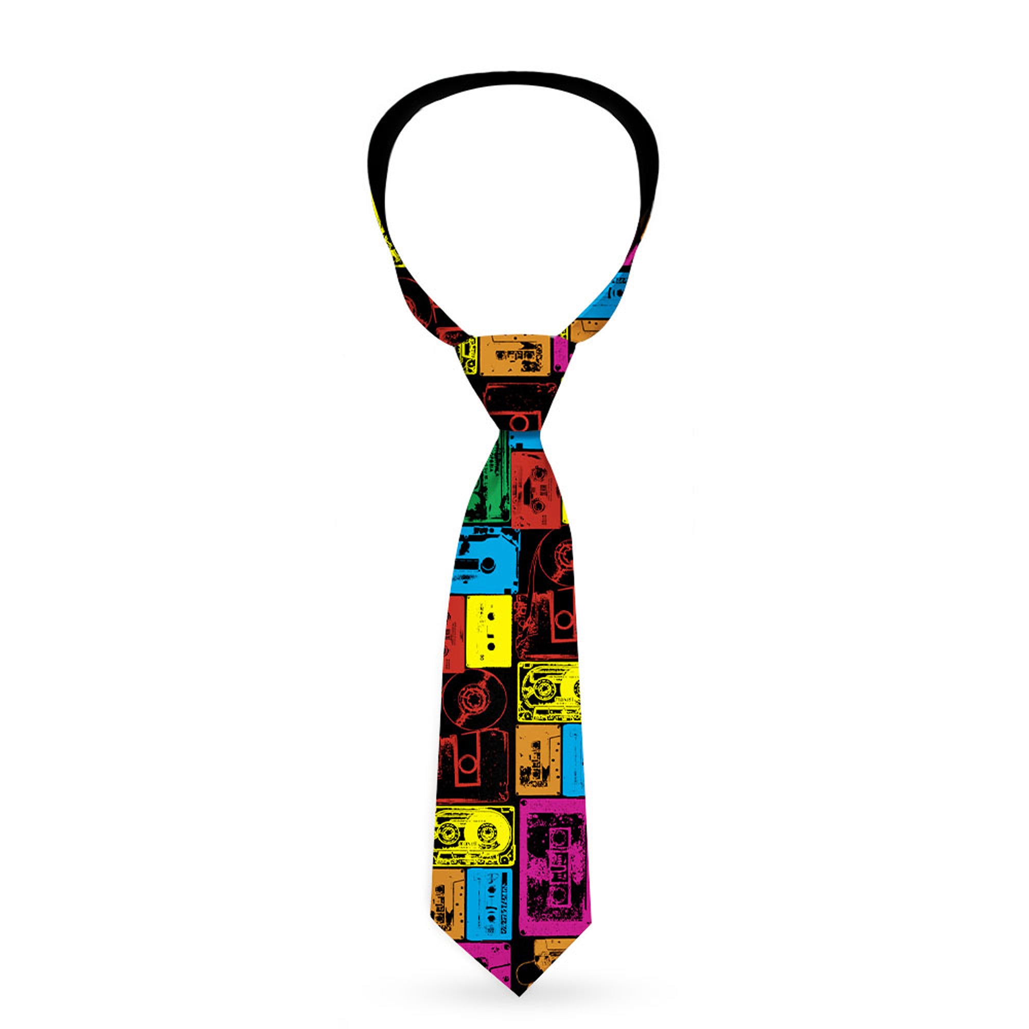 Buckle-Down Necktie - Tapes Multi Neon Neckties Buckle-Down