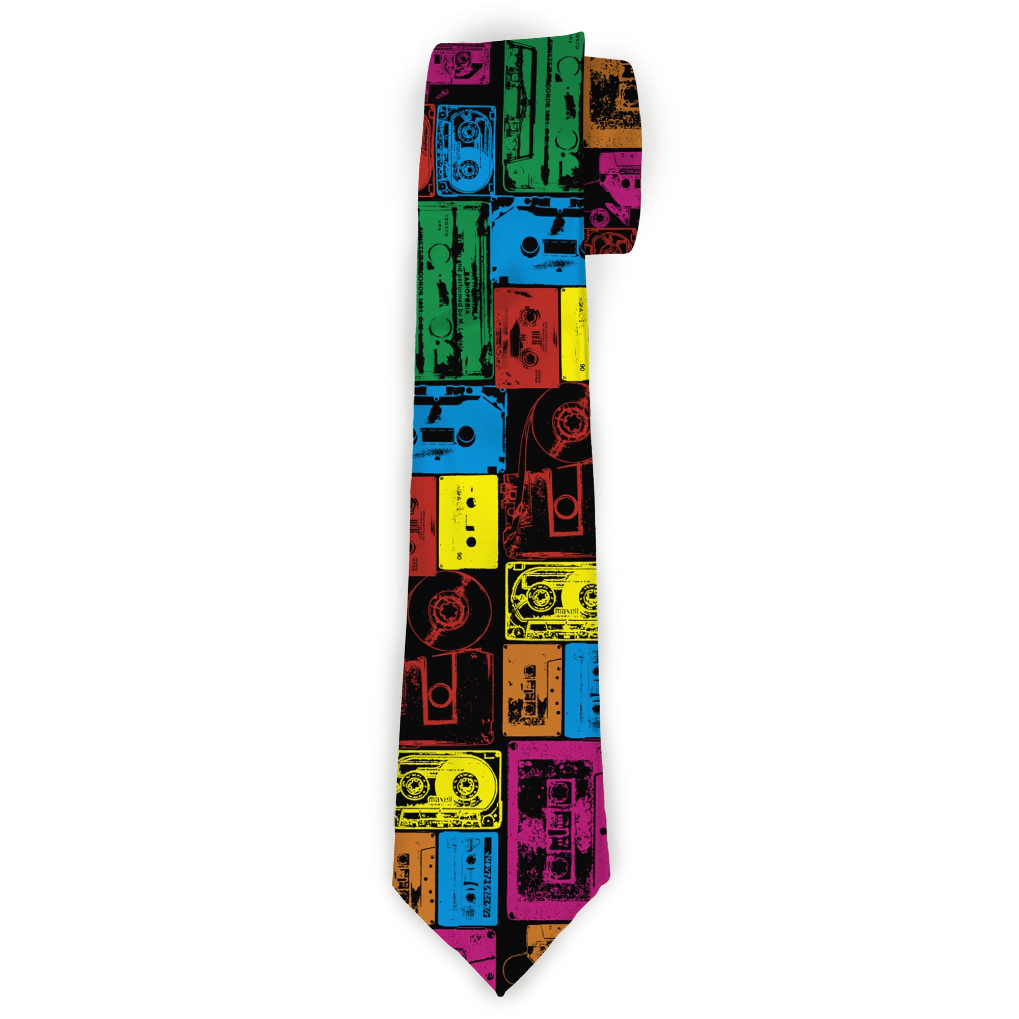 Buckle-Down Necktie - Tapes Multi Neon Neckties Buckle-Down