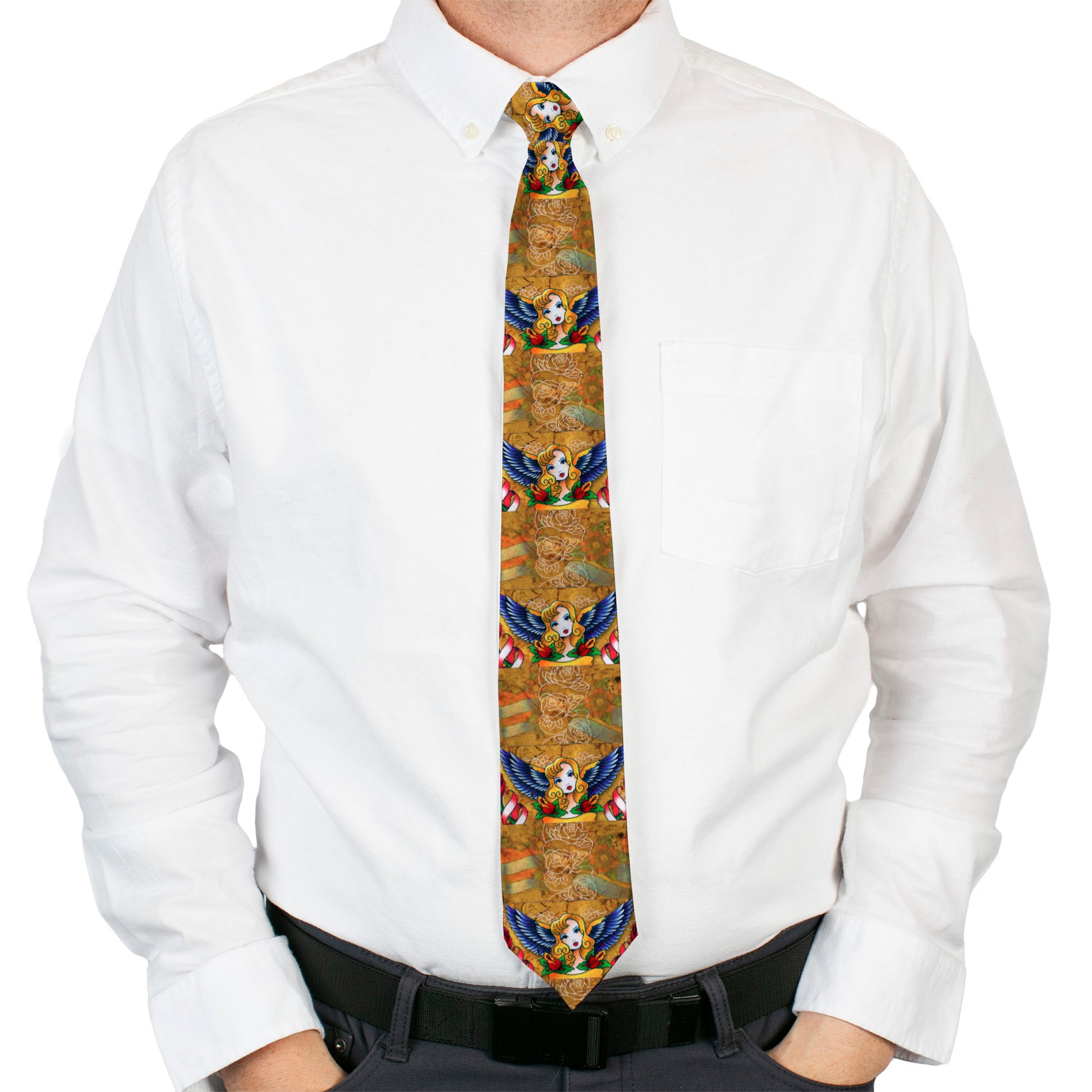 Buckle-Down Necktie - TJ-Blonde Neckties Tattoo Johnny