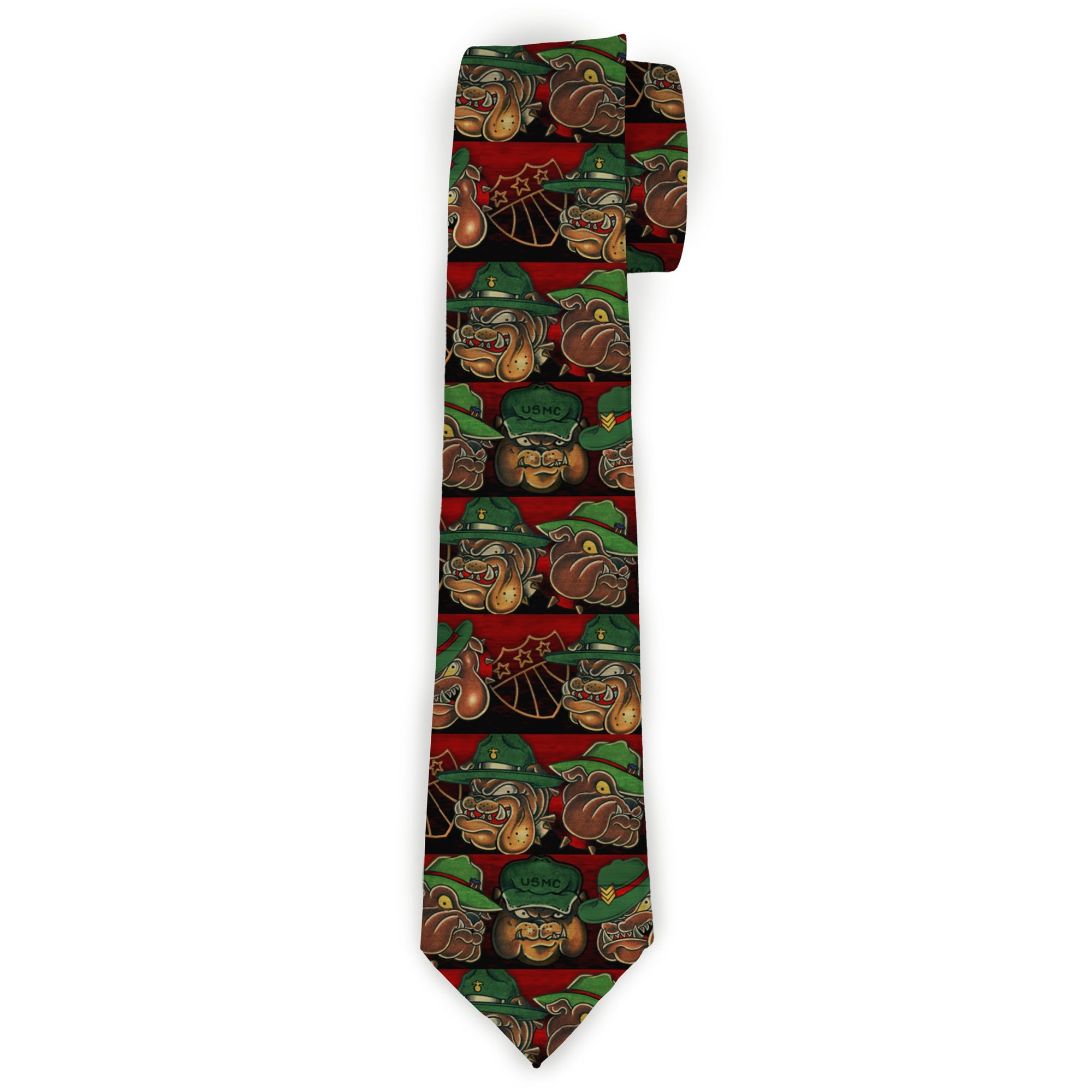 Buckle-Down Necktie - TJ-Bulldog USMC Neckties Tattoo Johnny